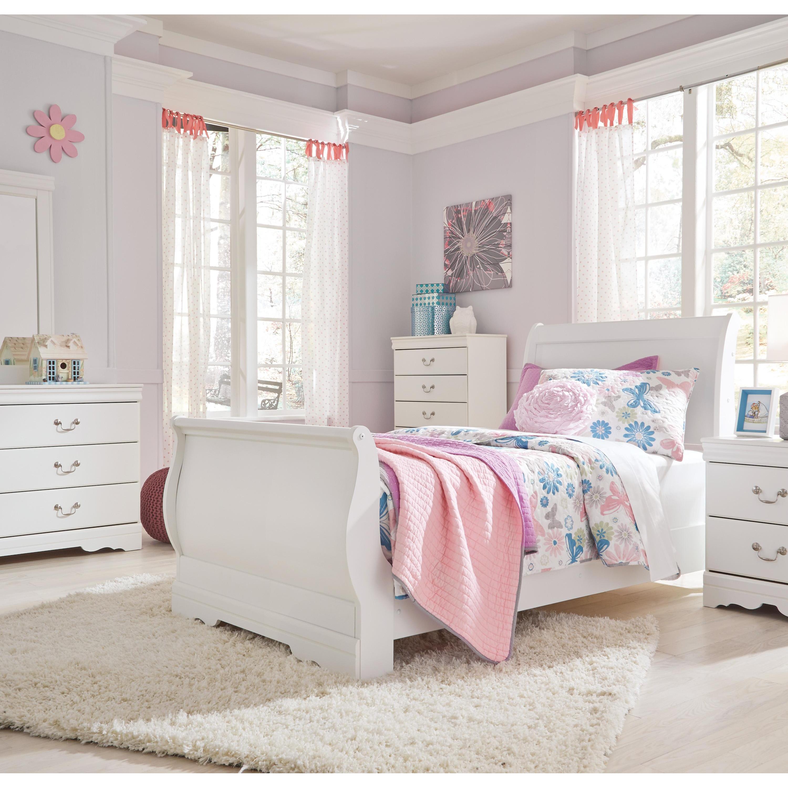 Signature Design by Ashley Anarasia B129B1 Twin Sleigh Bed - Image 3