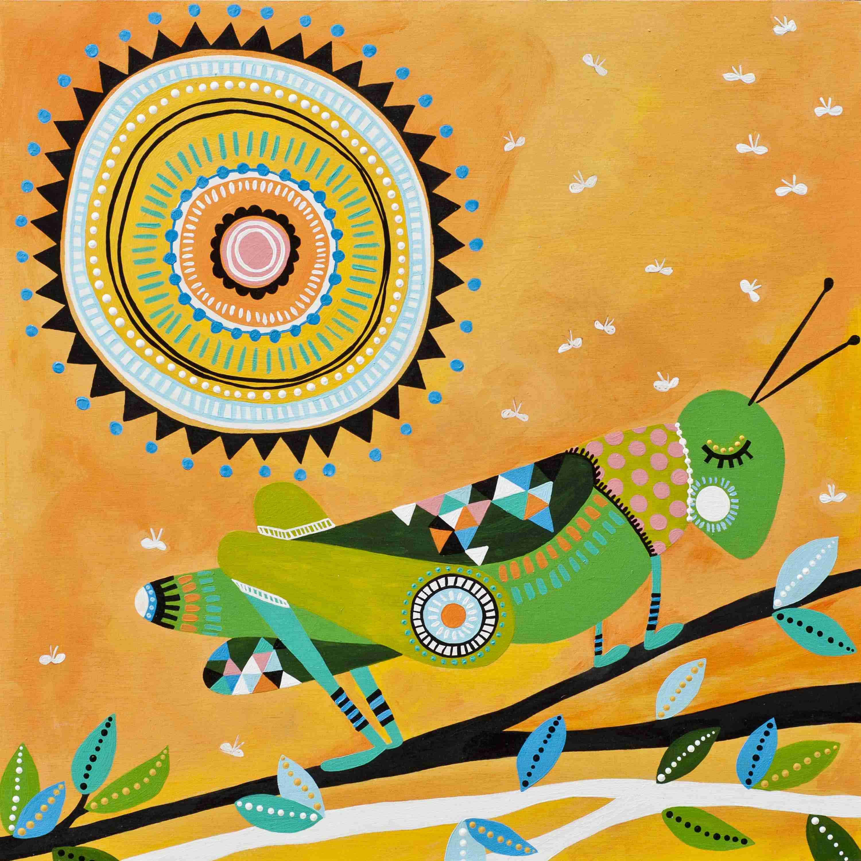 Print - Grasshopper kid art - Image 1