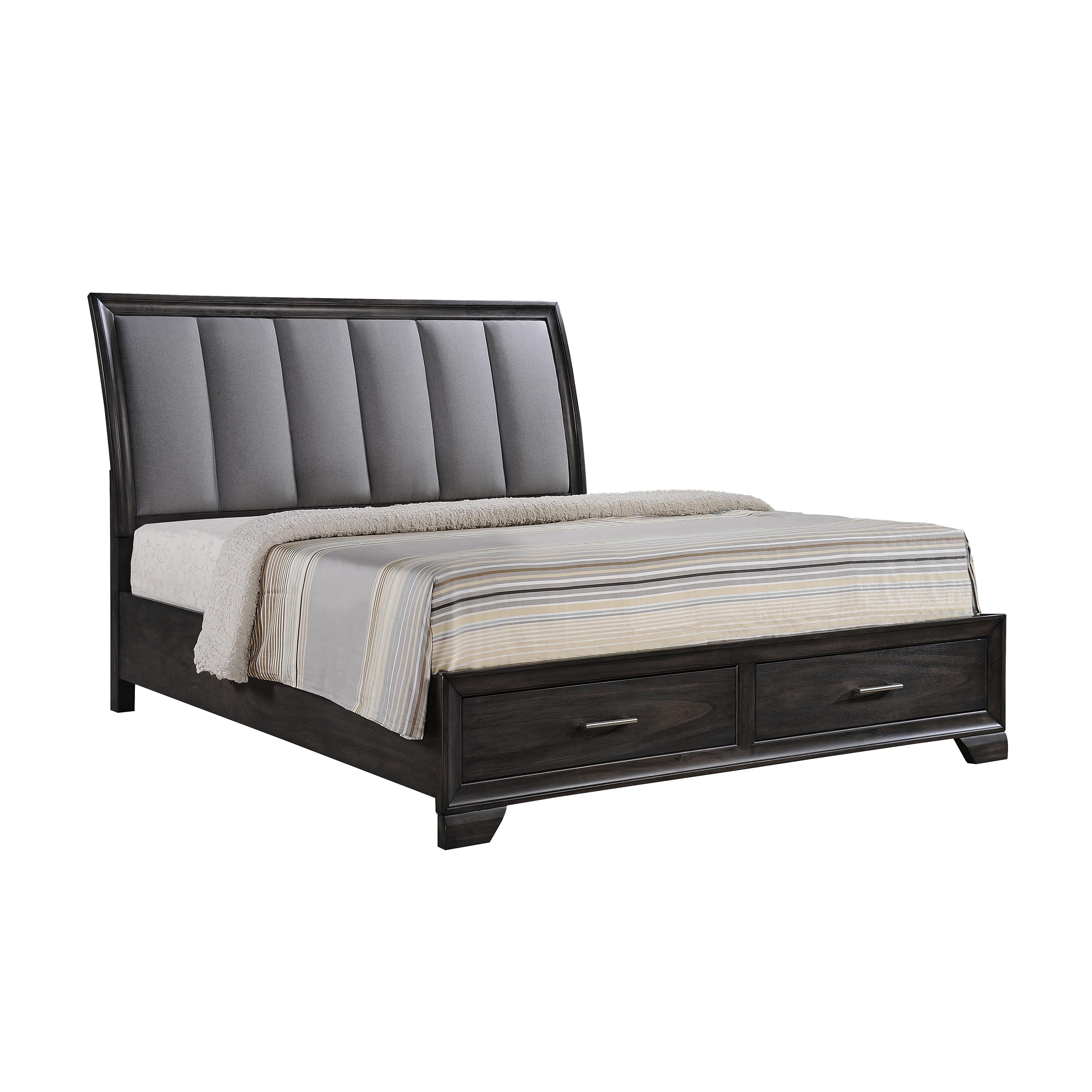 Crown Mark Jaymes Queen Upholstered Sleigh Bed with Storage B6580-Q-HB/B6580-Q-FBD/B6580-KQ-RAIL - Image 3