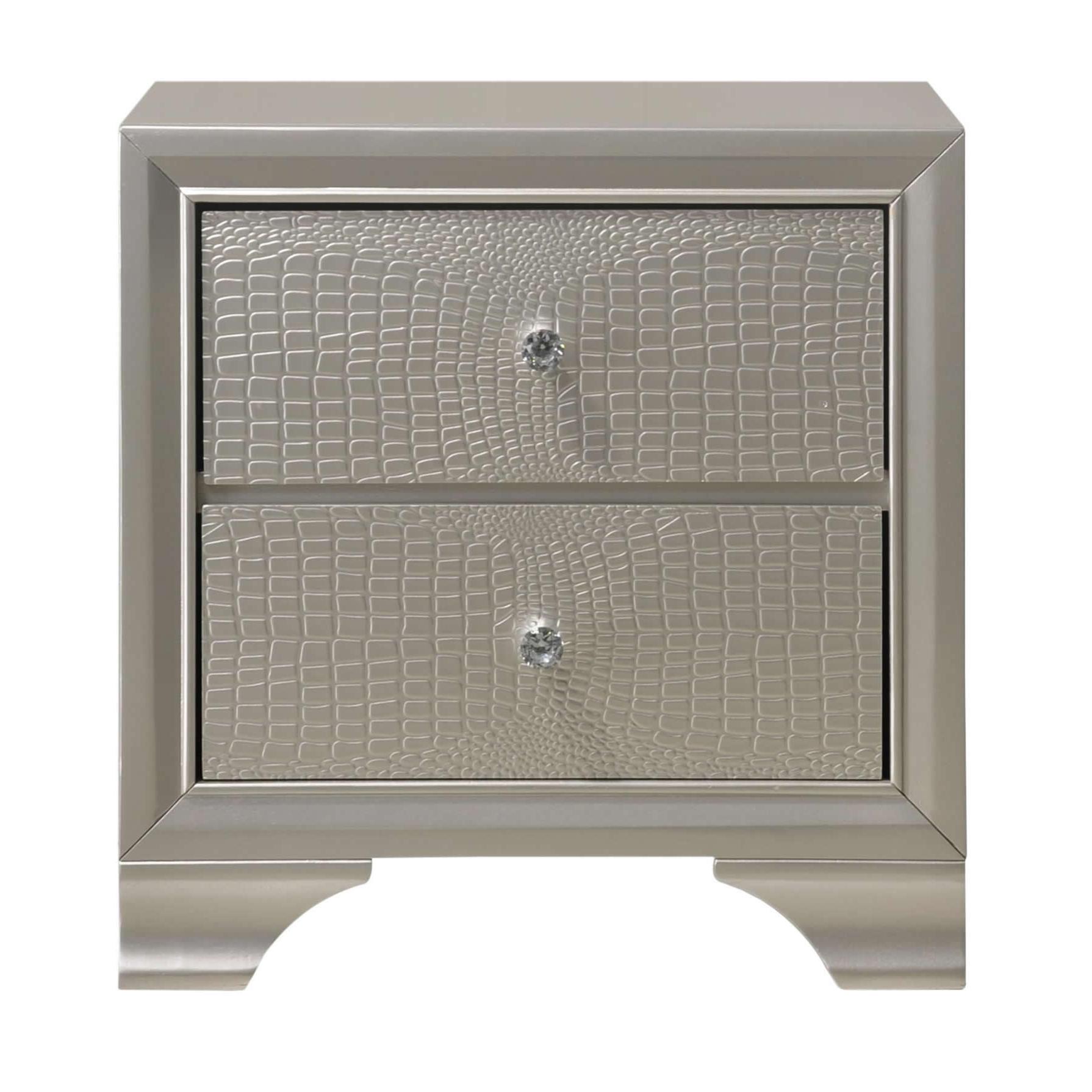 Crown Mark Lyssa 2-Drawer Nightstand B4300-2