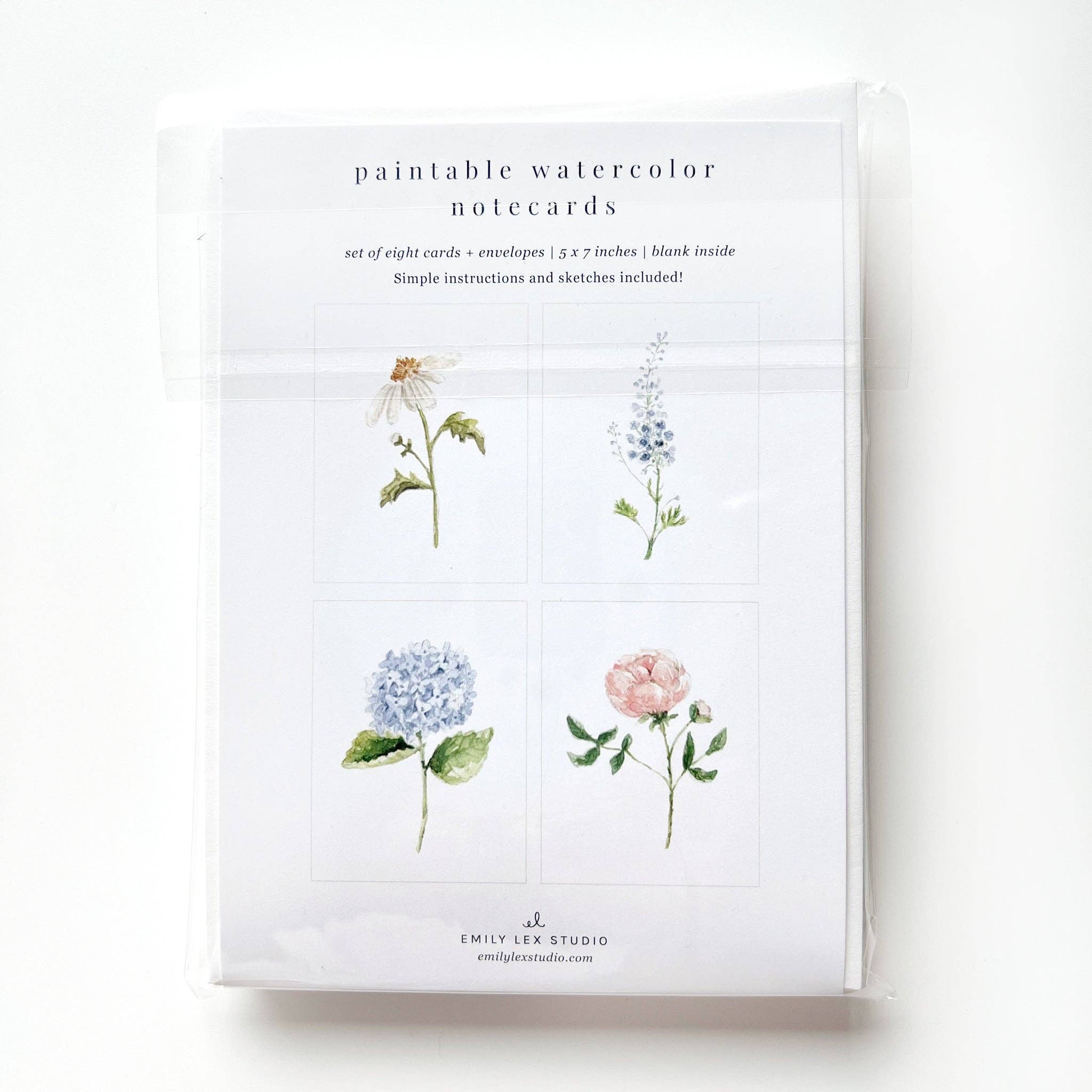 Garden flowers paintable notecards - Image 1