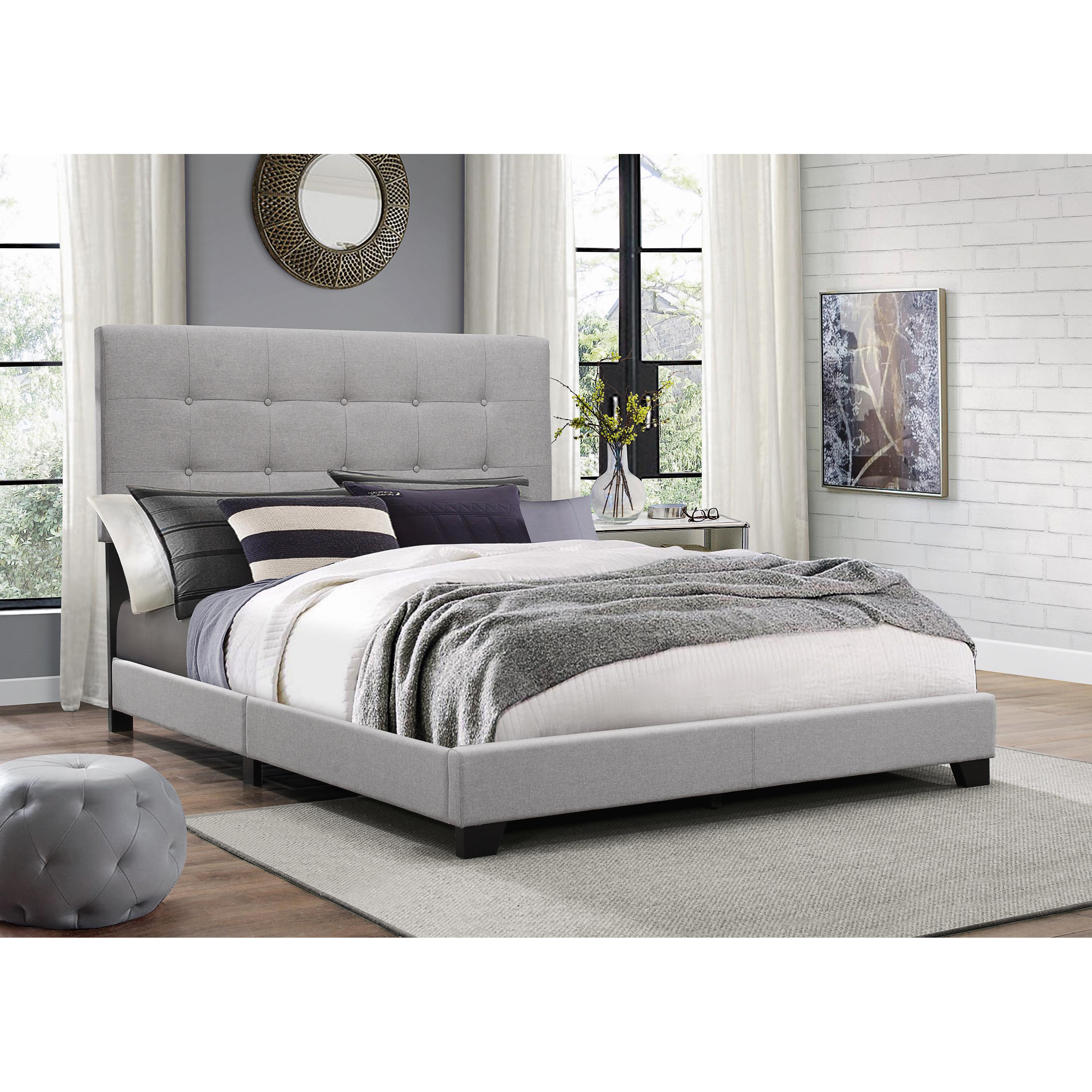 Crown Mark Florence Full Upholstered Platform Bed 5270GY-F - Image 1