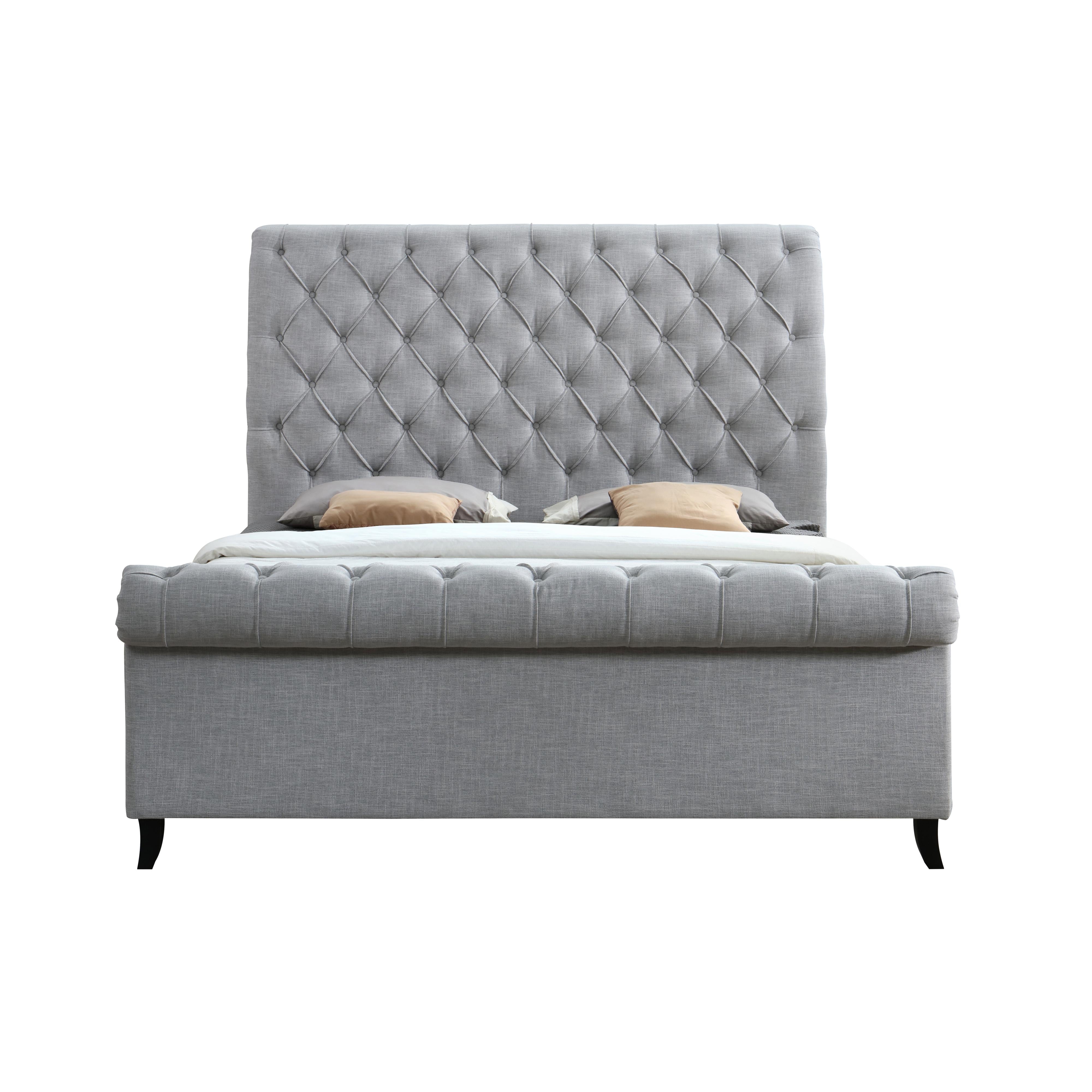 Crown Mark Kate King Upholstered Sleigh Bed 5103-K-HB/5103-K-FB/5103-KQ-RAIL - Image 1