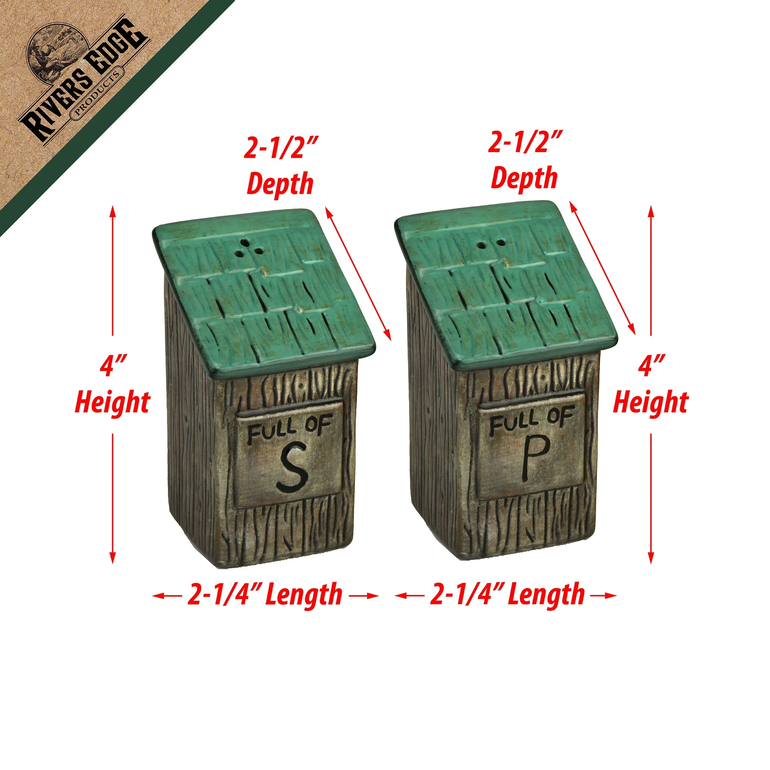 Salt and Pepper Shakers-Outhouse - Image 2