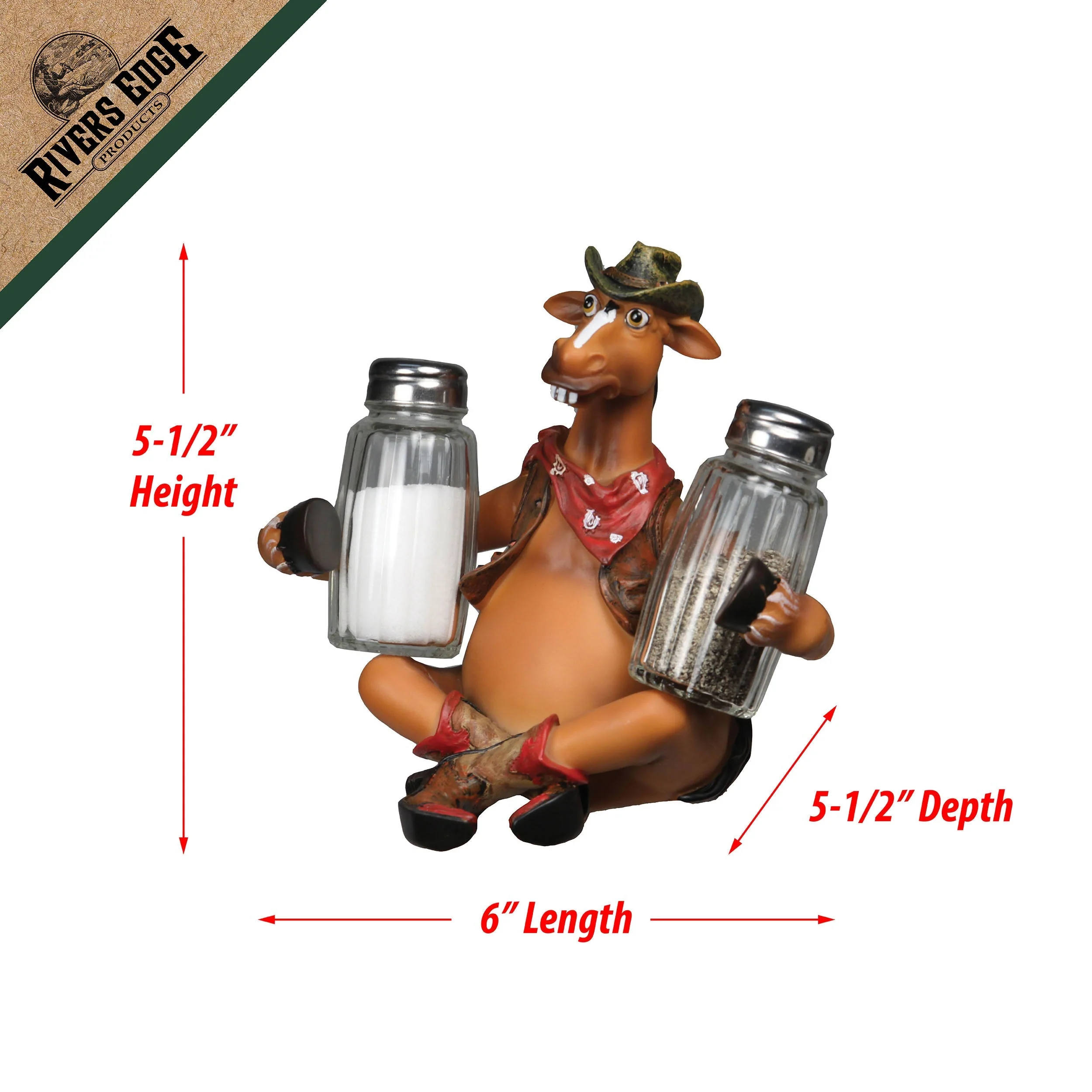Salt and Pepper Shakers-Horse Holding - Image 2