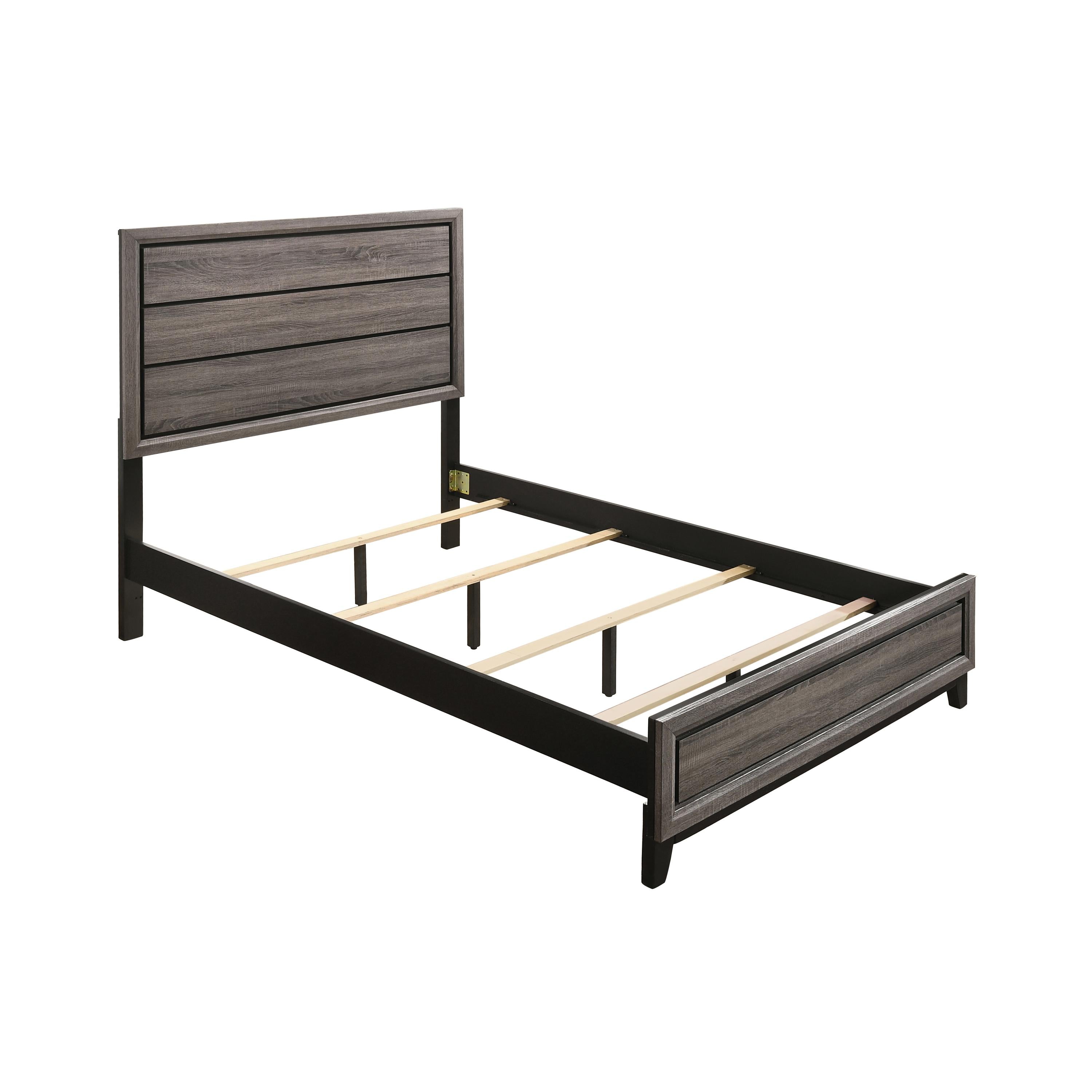 Coaster Furniture Watson 212421Q Wood Queen Panel Bed - Grey Oak - Image 3