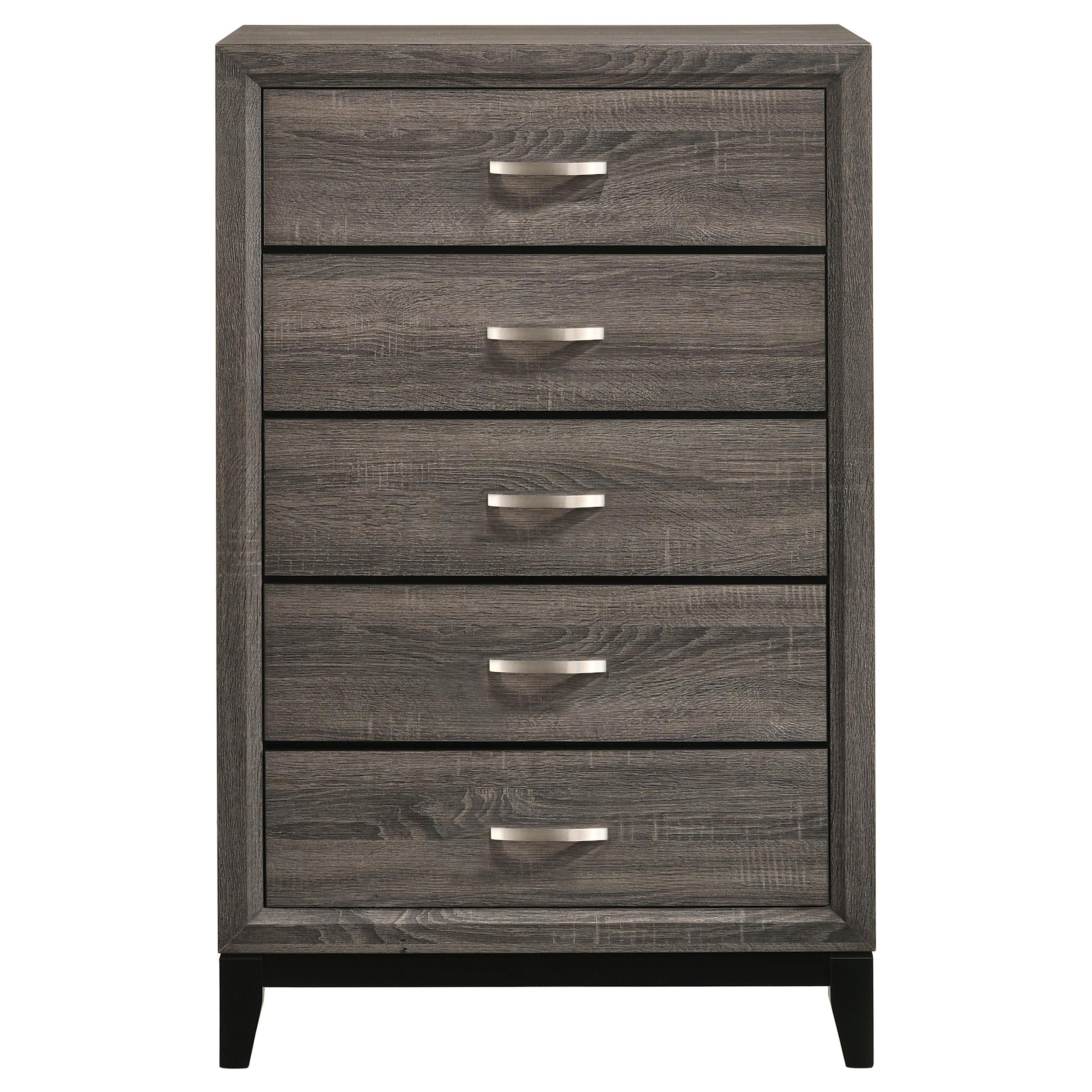 Coaster Furniture Watson 212425 5-Drawer Bedroom Chest - Grey Oak - Image 2