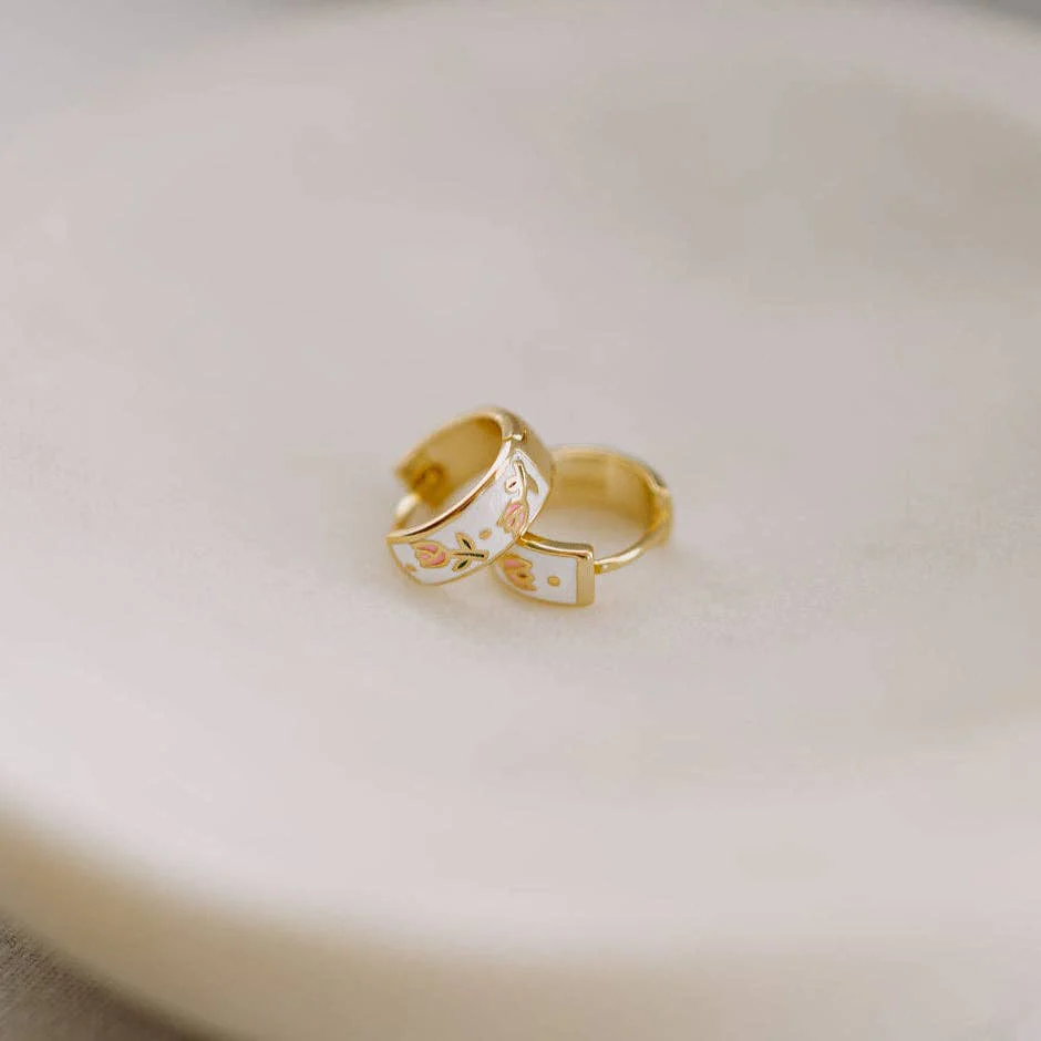 Eloise Tea Cup Hoops - Image 1