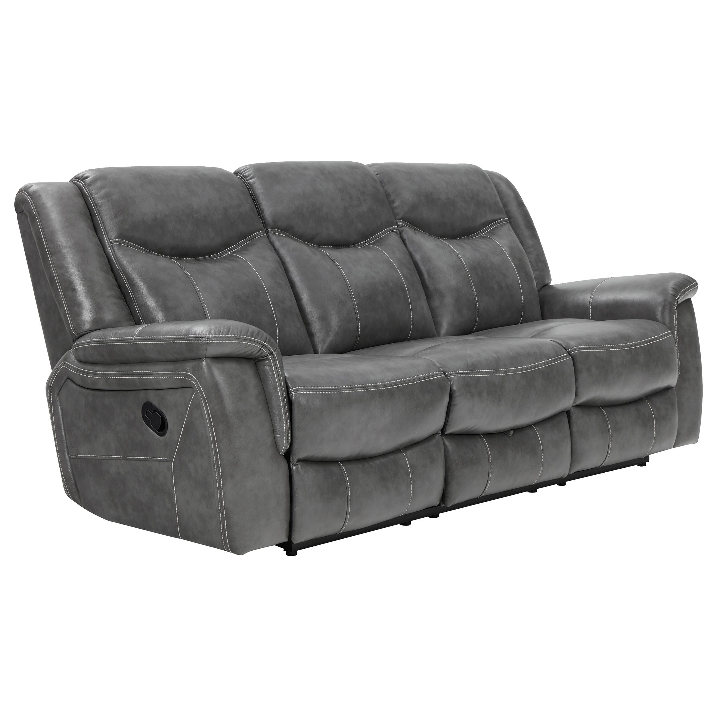 Coaster Furniture Conrad 650354 Upholstered Padded Arm Motion Sofa - Grey - Image 1
