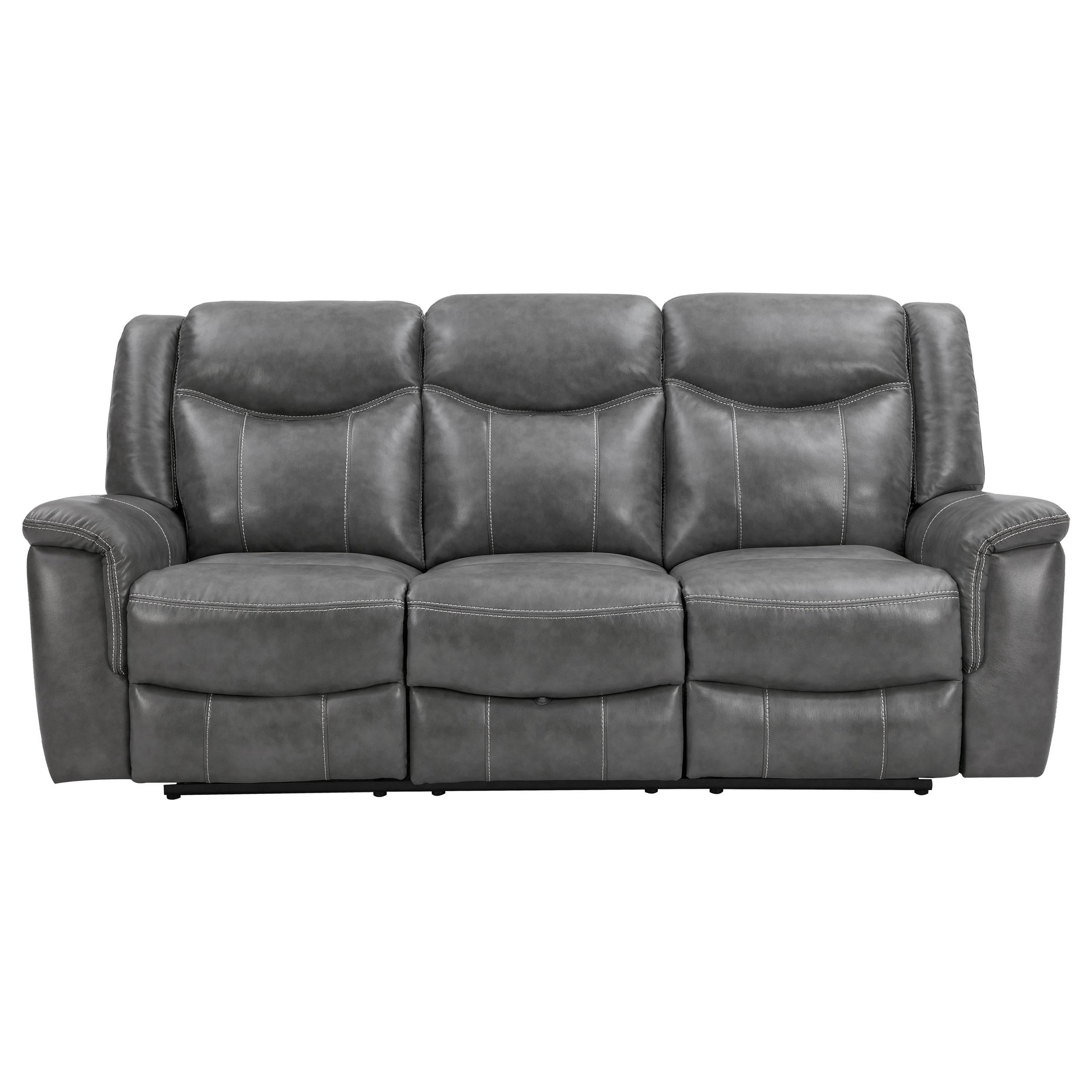 Coaster Furniture Conrad 650354 Upholstered Padded Arm Motion Sofa - Grey - Image 3