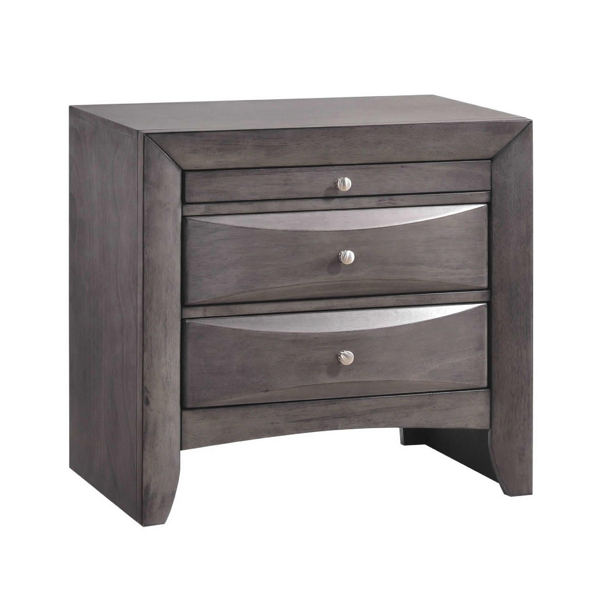 Elements International Emily 2-Drawer Nightstand EG100NS - Image 1