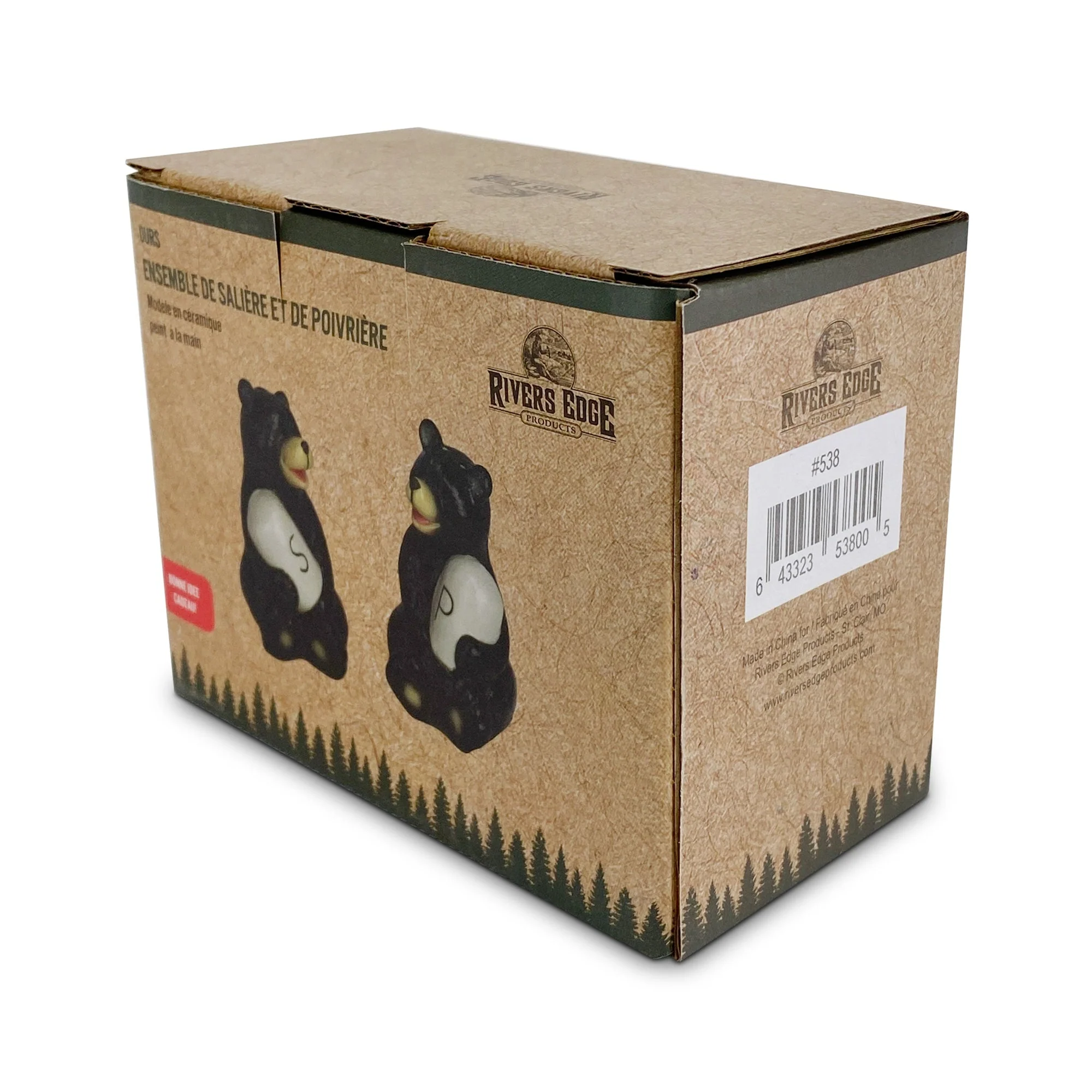 Salt and Pepper Shakers-Bear Holding - Image 3