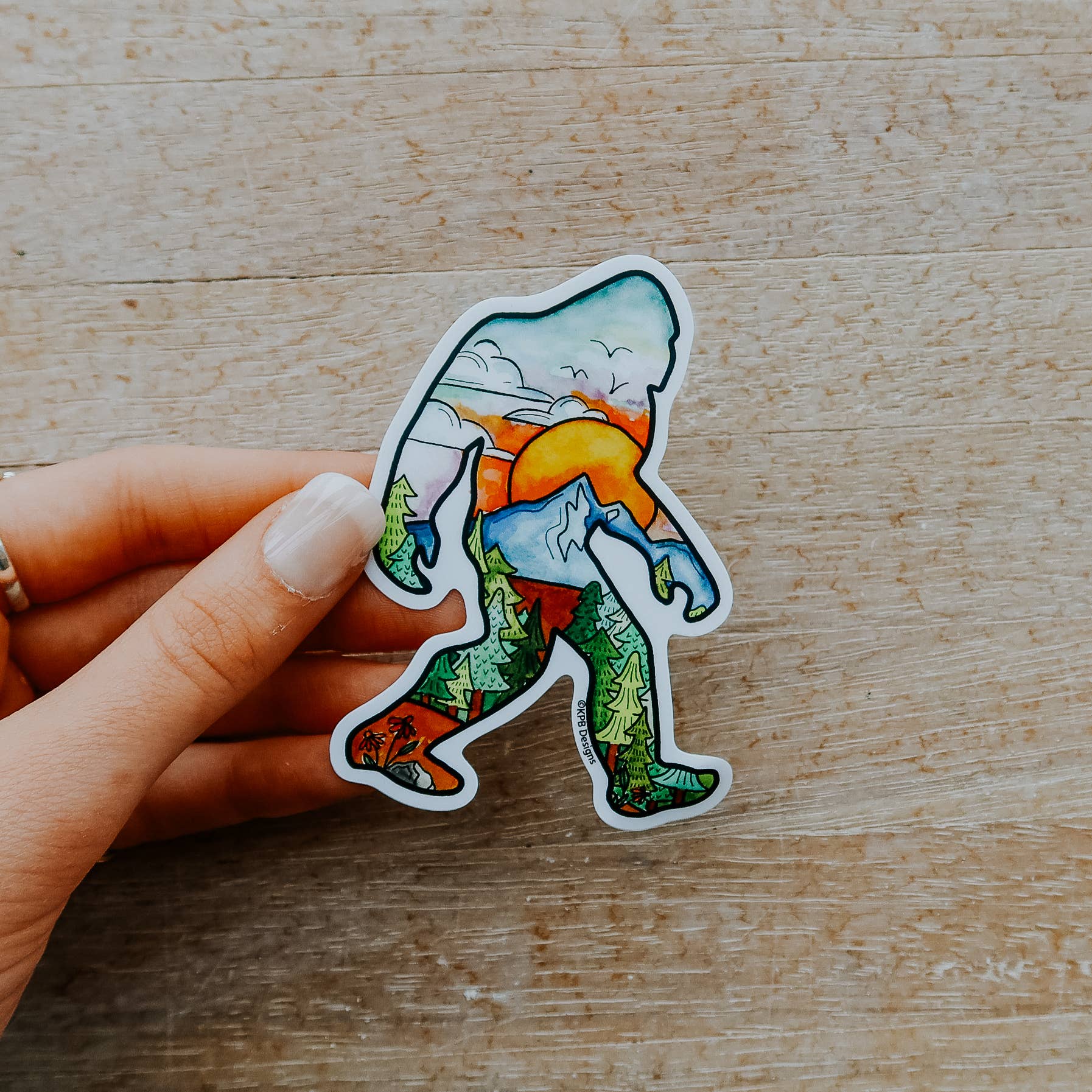 Sasquatch Sunset Vinyl Sticker (3x3in) - Image 2
