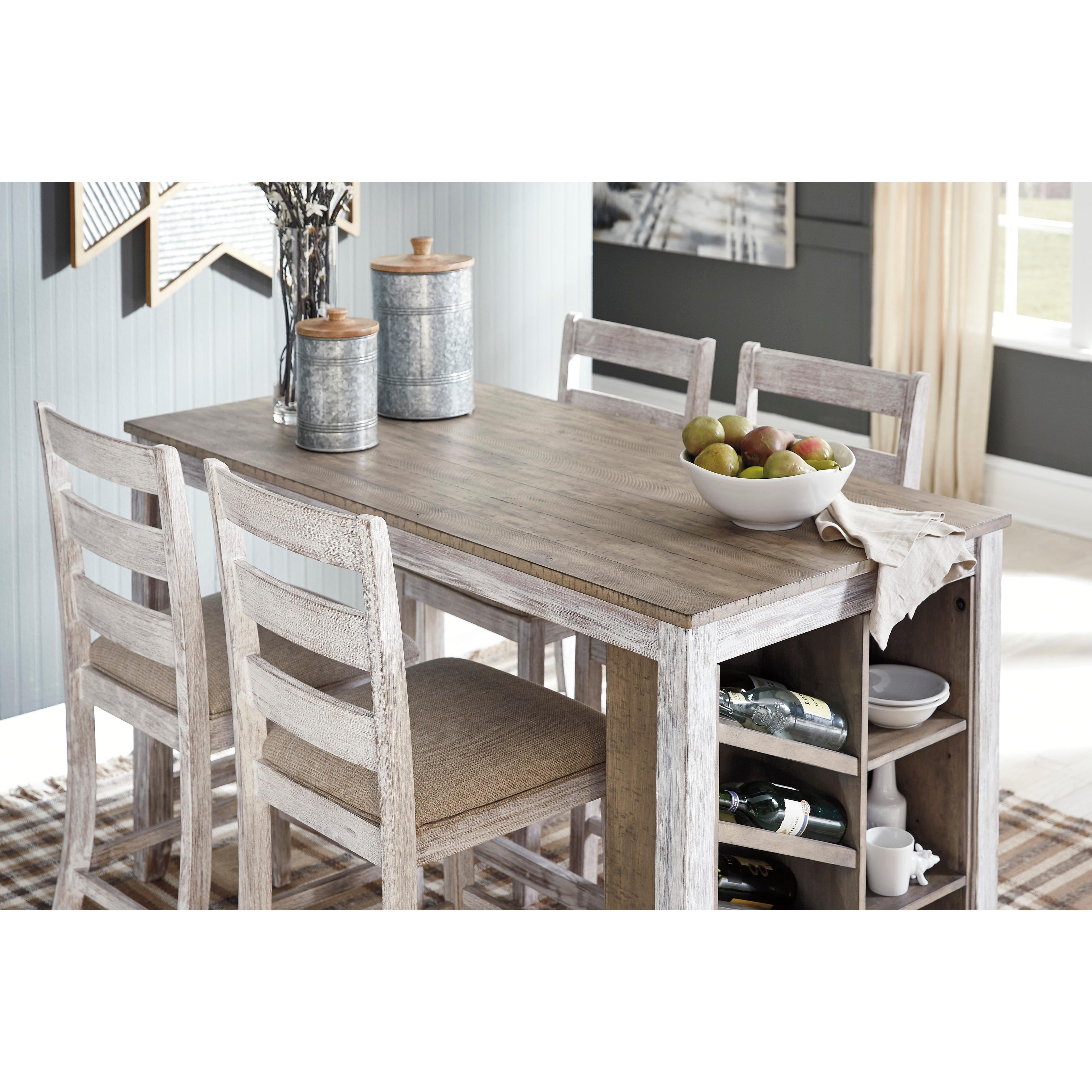 Signature Design by Ashley Skempton Counter Height Dining Table with Trestle Base D394-32 - Image 3