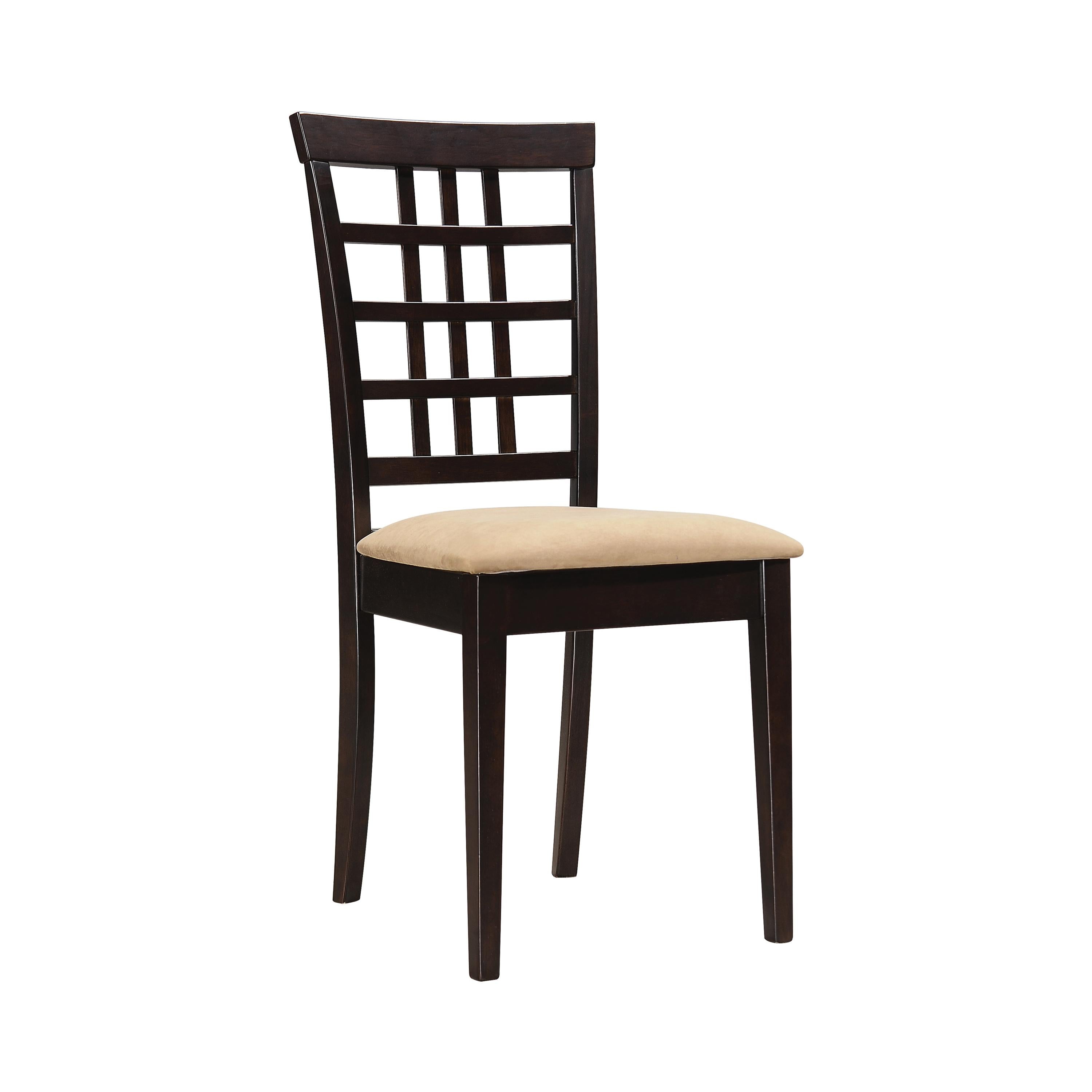 Coaster Furniture Kelso 190822 Lattice Back Dining Side Chair - Cappuccino (Set of 2) - Image 1