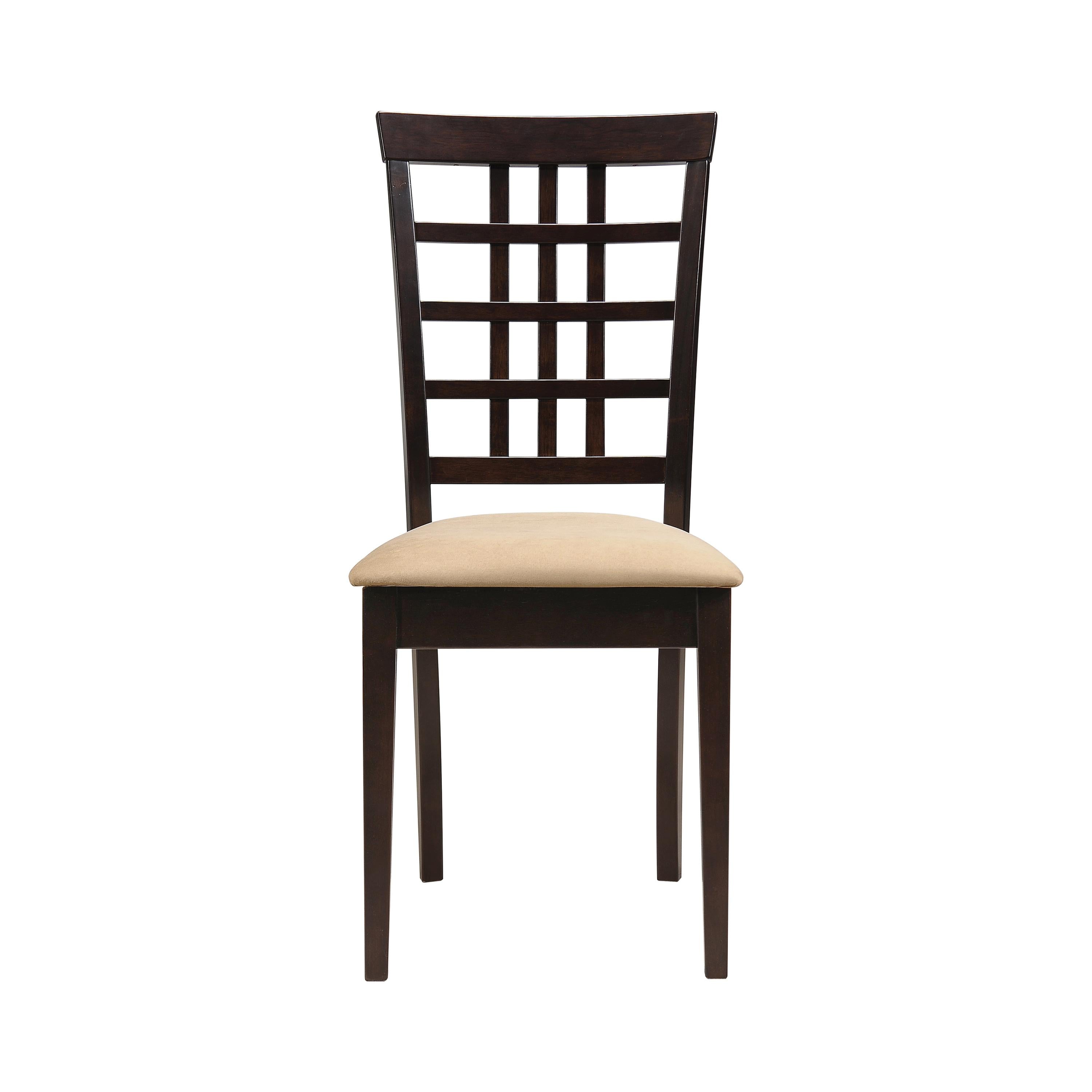 Coaster Furniture Kelso 190822 Lattice Back Dining Side Chair - Cappuccino (Set of 2) - Image 2