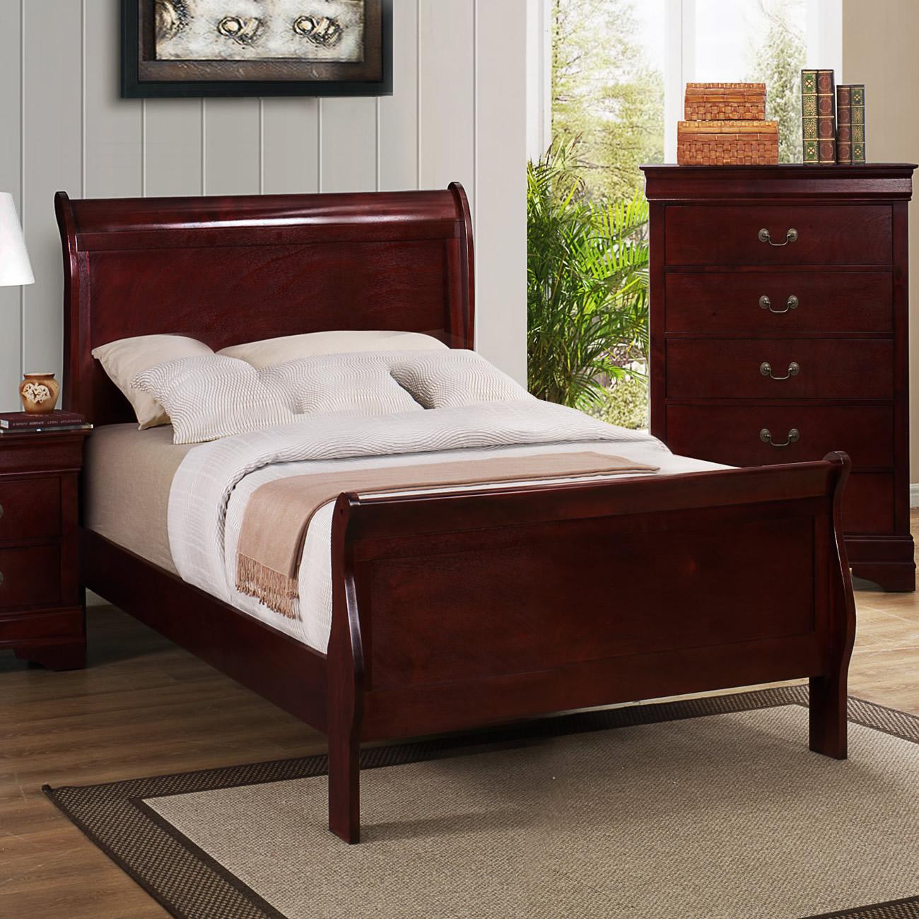 Crown Mark Louis Philip Twin Sleigh Bed B3850-T-HBFB/B3850-T-RAIL - Image 1