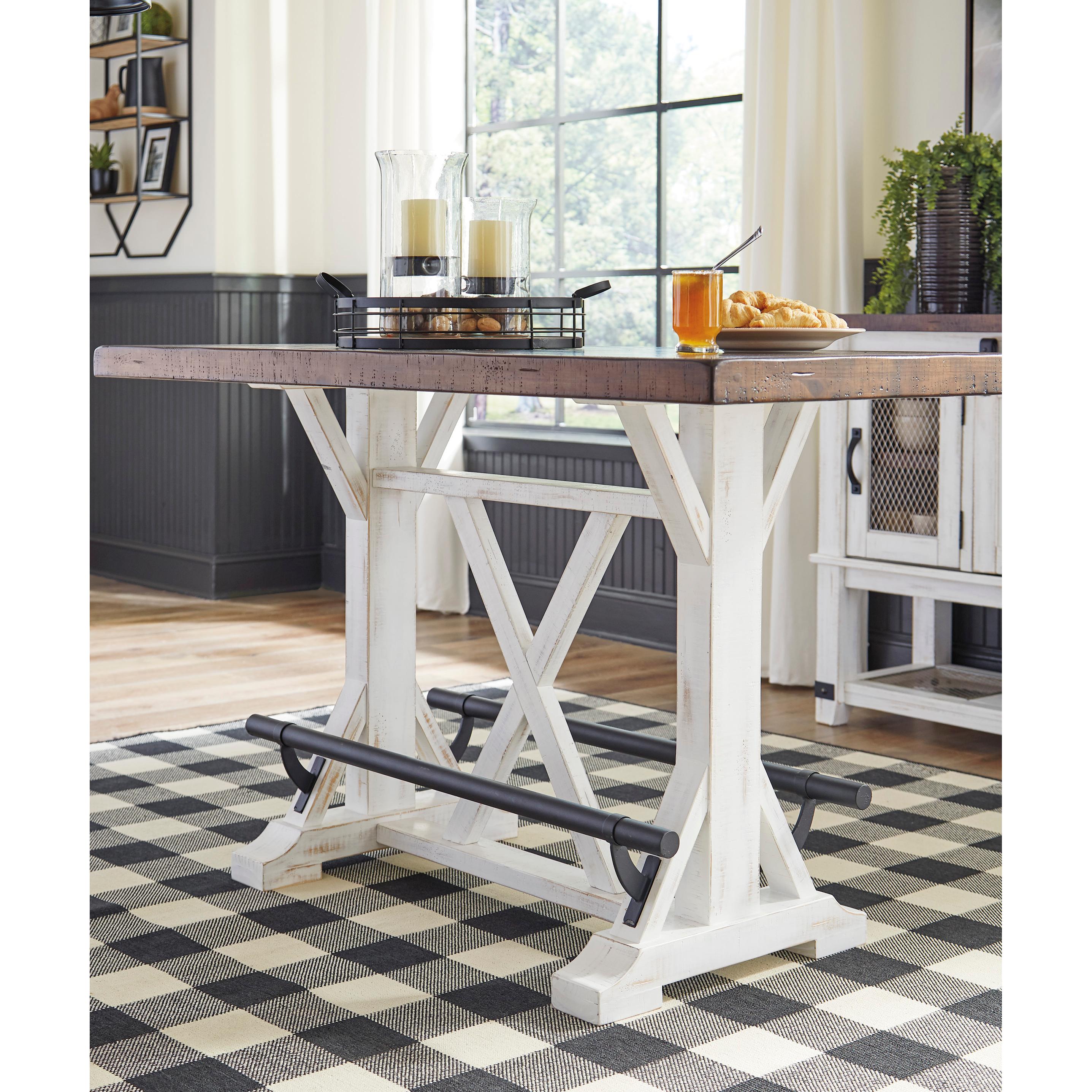 Signature Design by Ashley Valebeck Counter Height Dining Table with Trestle Base D546-13 - Image 3