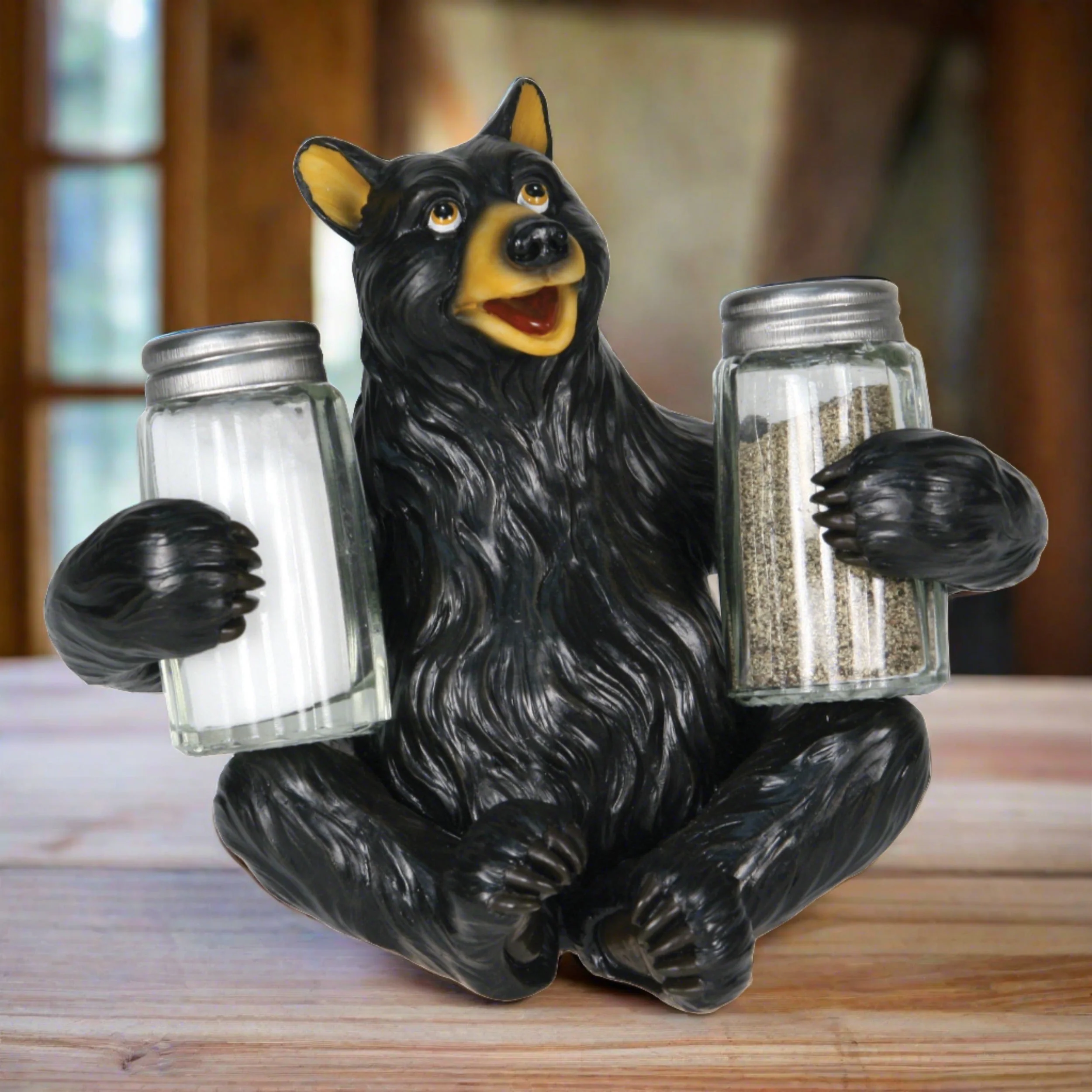 Salt and Pepper Shakers-Bear Glass - Image 1