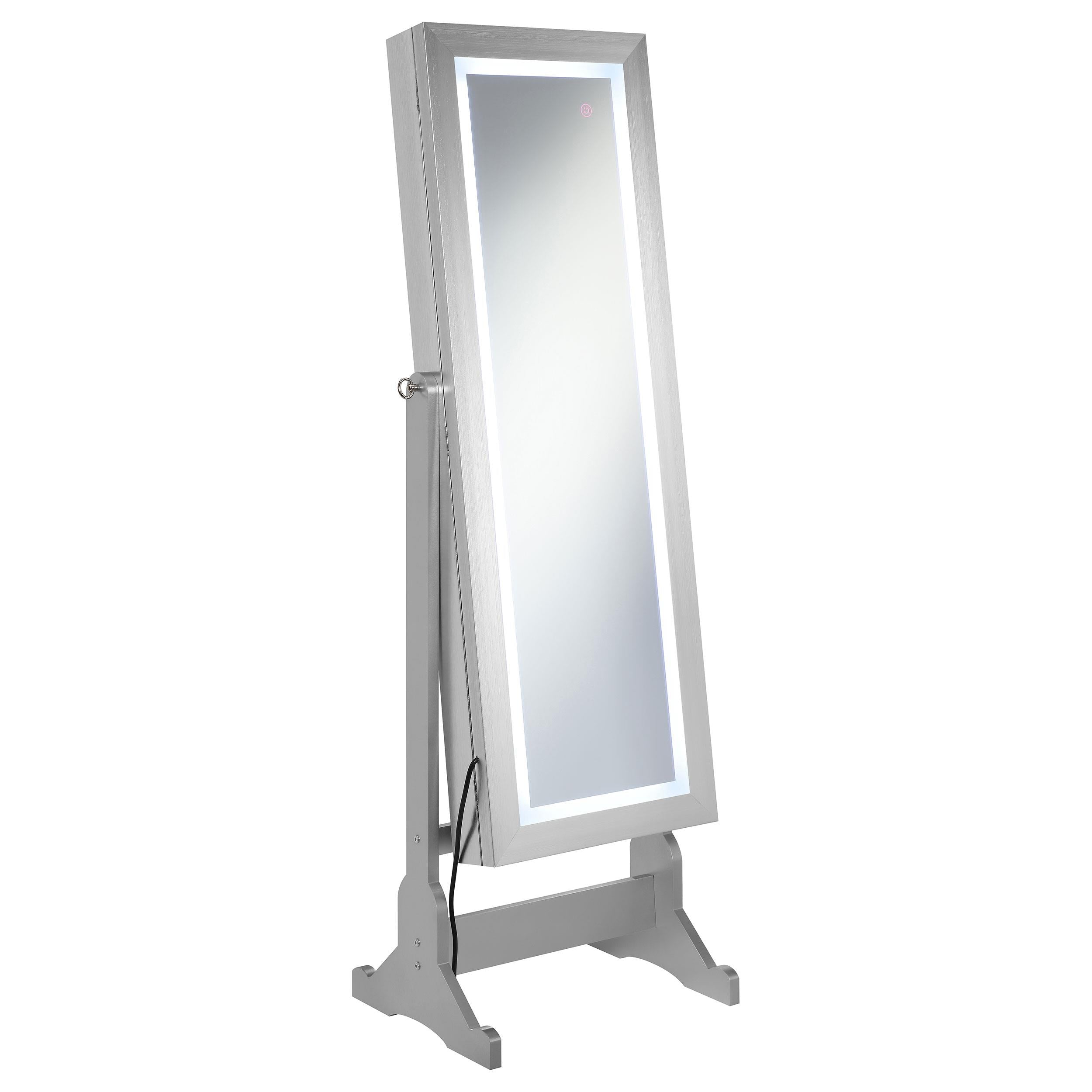 Coaster Furniture Moore 951017 Cheval Mirror with Jewelry Storage - Silver - Image 2