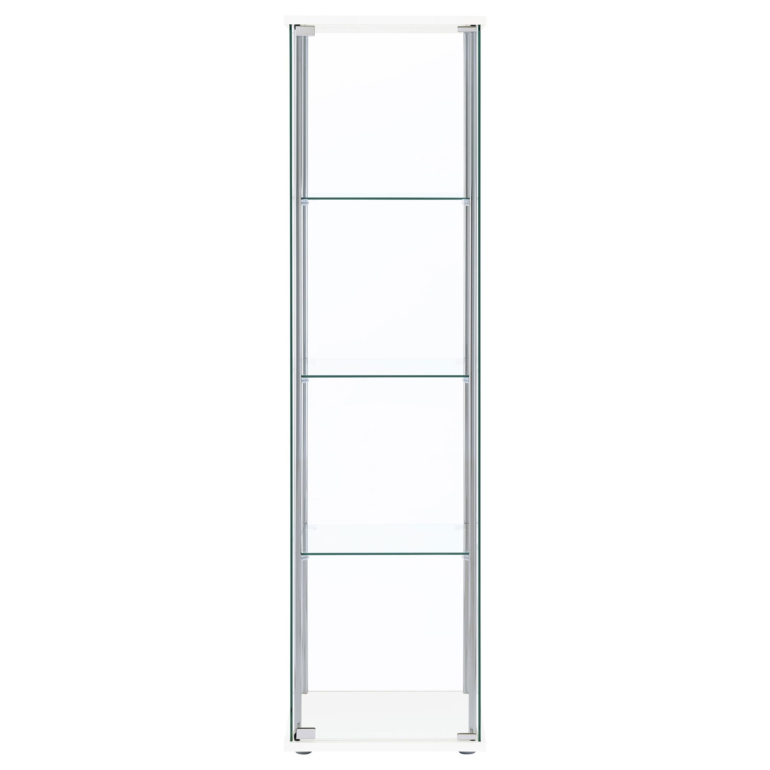 Coaster Furniture Bellatrix 951072 4-shelf Clear Glass Curio Cabinet - White - Image 2