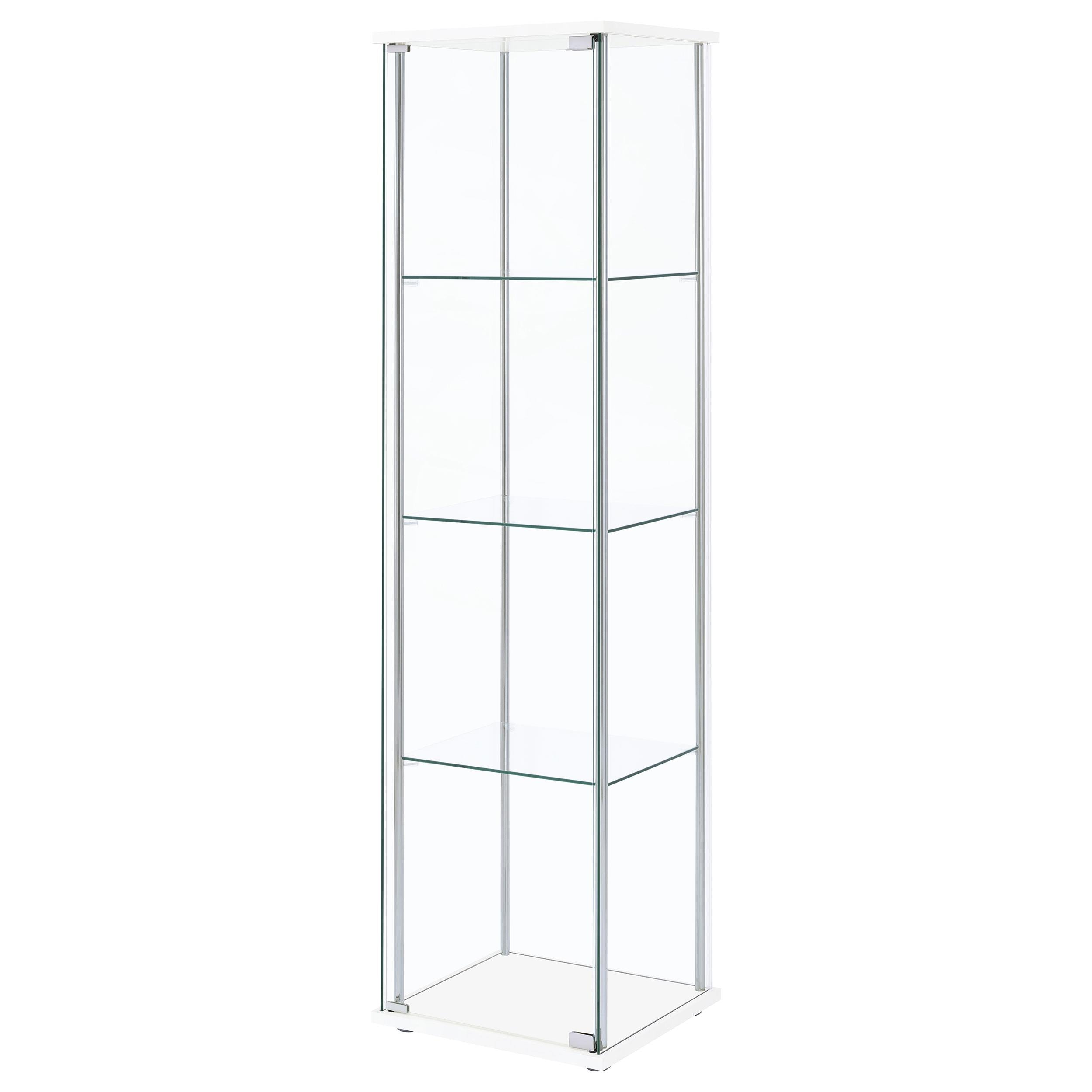 Coaster Furniture Bellatrix 951072 4-shelf Clear Glass Curio Cabinet - White - Image 3