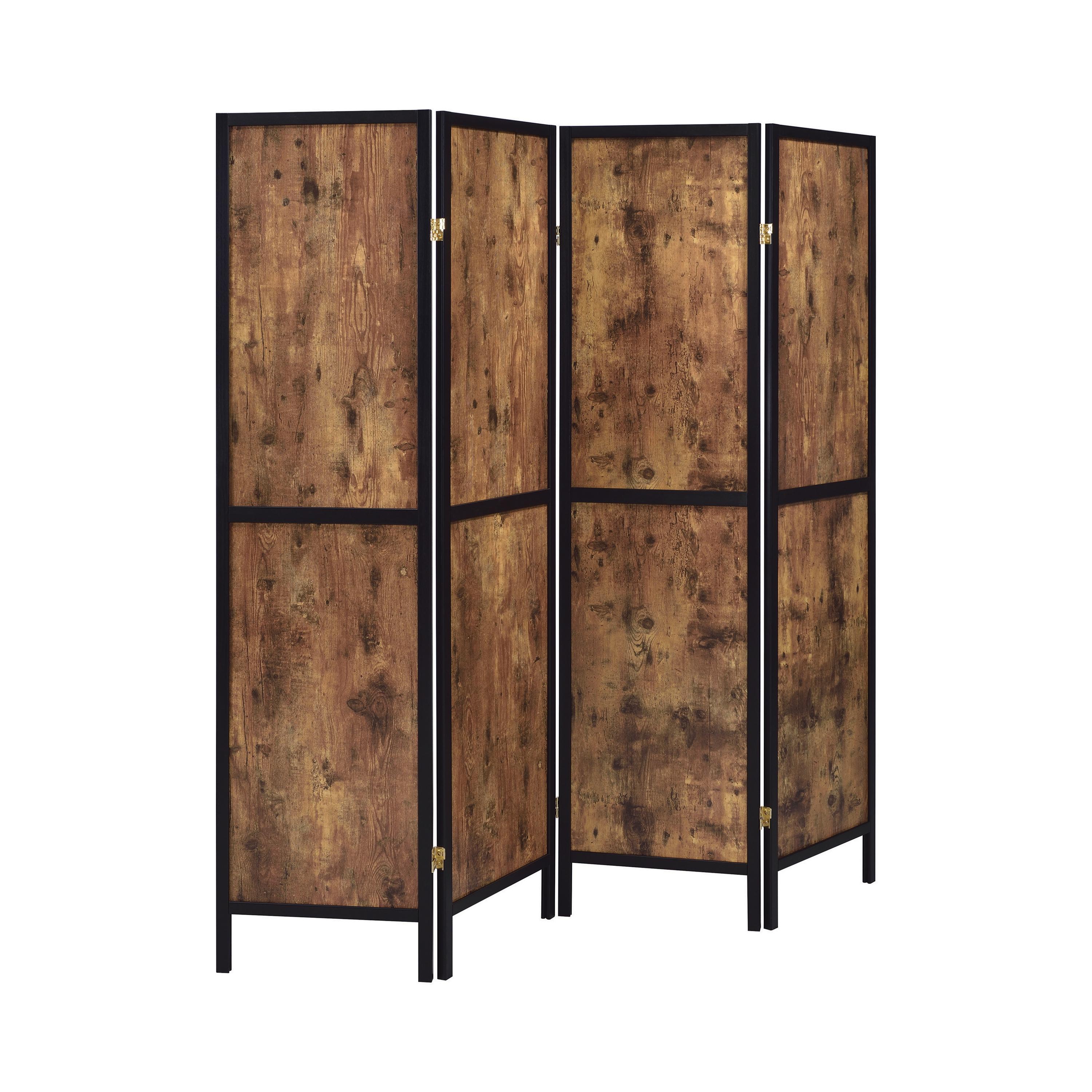 Coaster Furniture Deepika 961413 4-Panel Room Divider Folding Screen - Rustic Nutmeg - Image 2