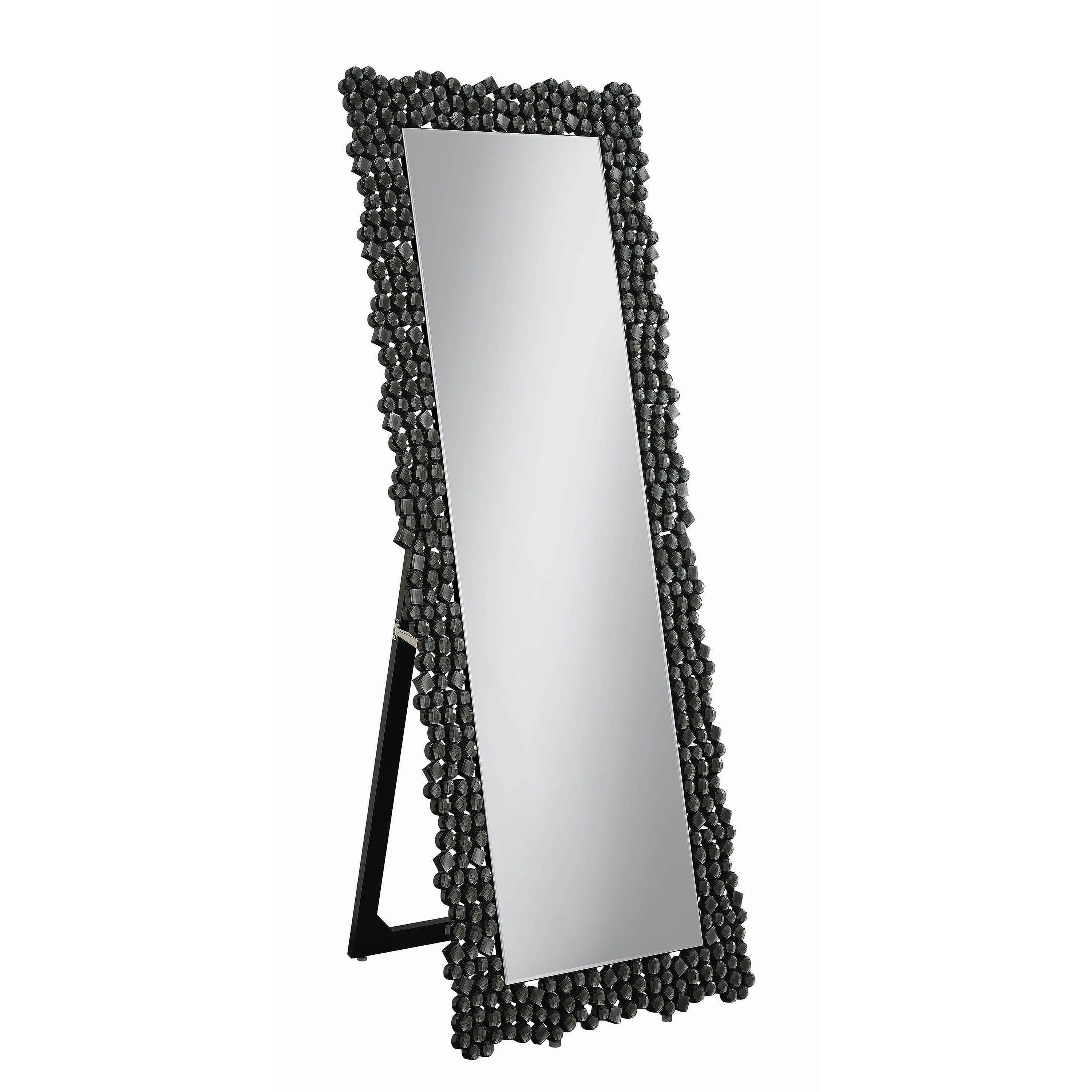 Coaster Furniture Mckay 961422 24 x 63 Inch Acrylic Frame Standing Mirror - Smokey Grey - Image 1