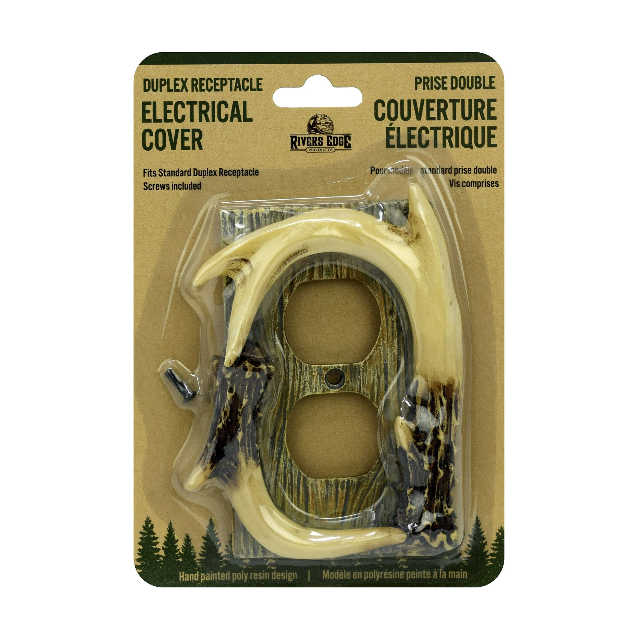 Electrical Cover Plate Single Receptacle-Antler - Image 2