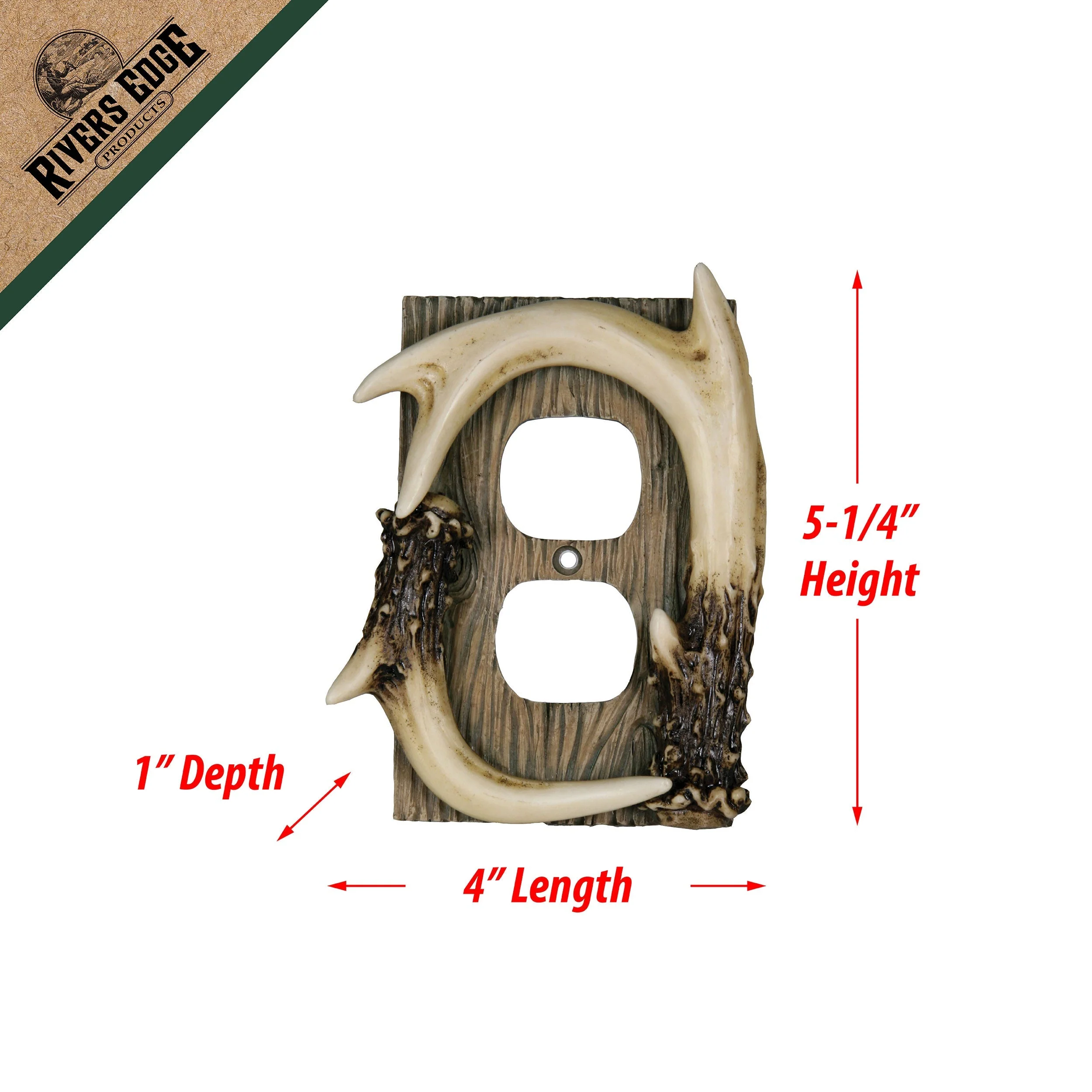 Electrical Cover Plate Single Receptacle-Antler - Image 3