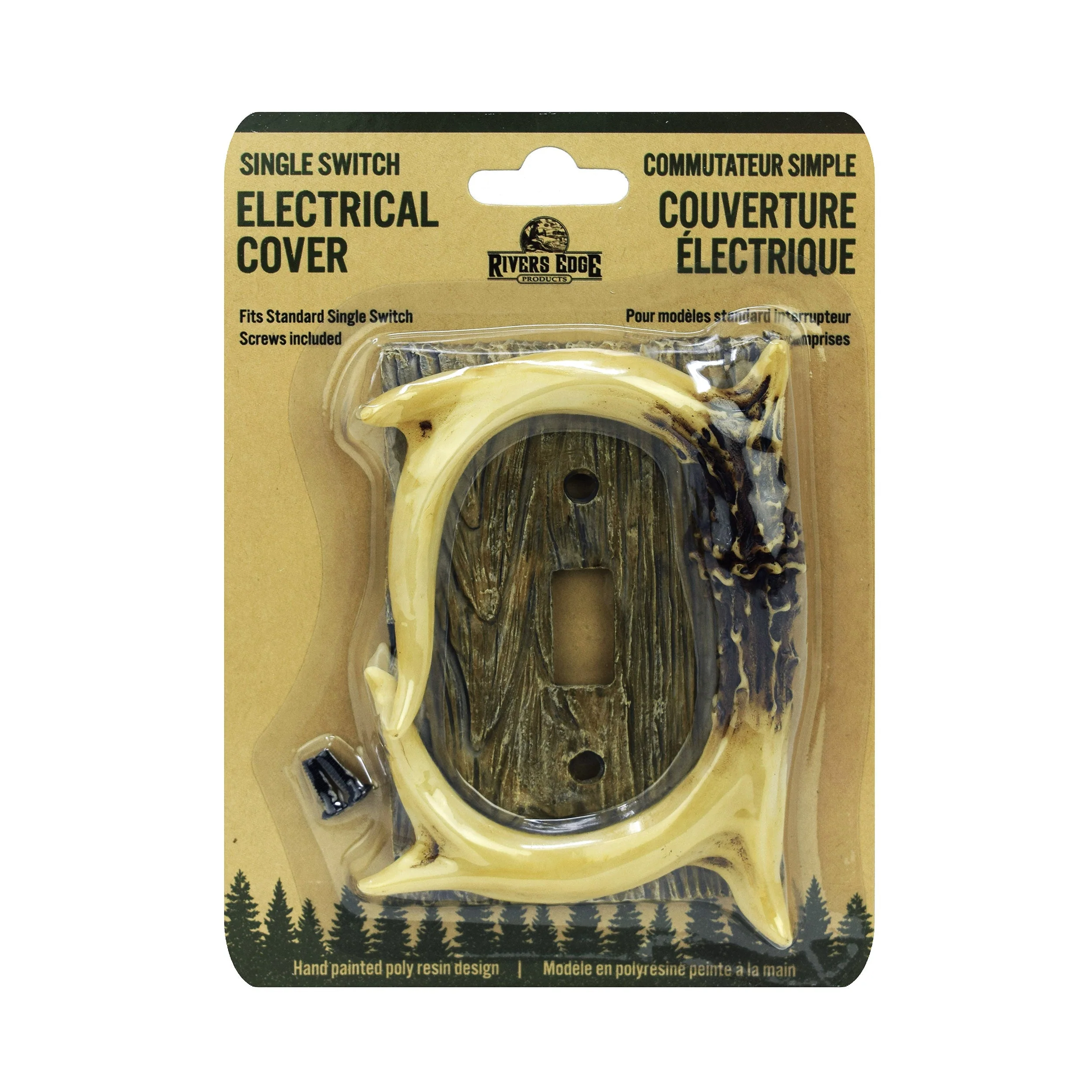 Electrical Cover Plate Single Switch-Antler - Image 2