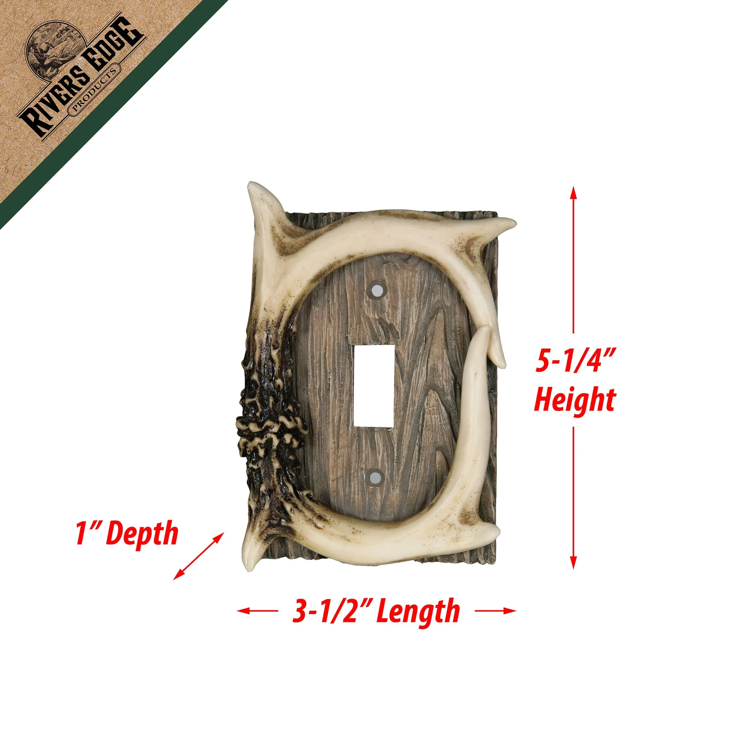 Electrical Cover Plate Single Switch-Antler - Image 3