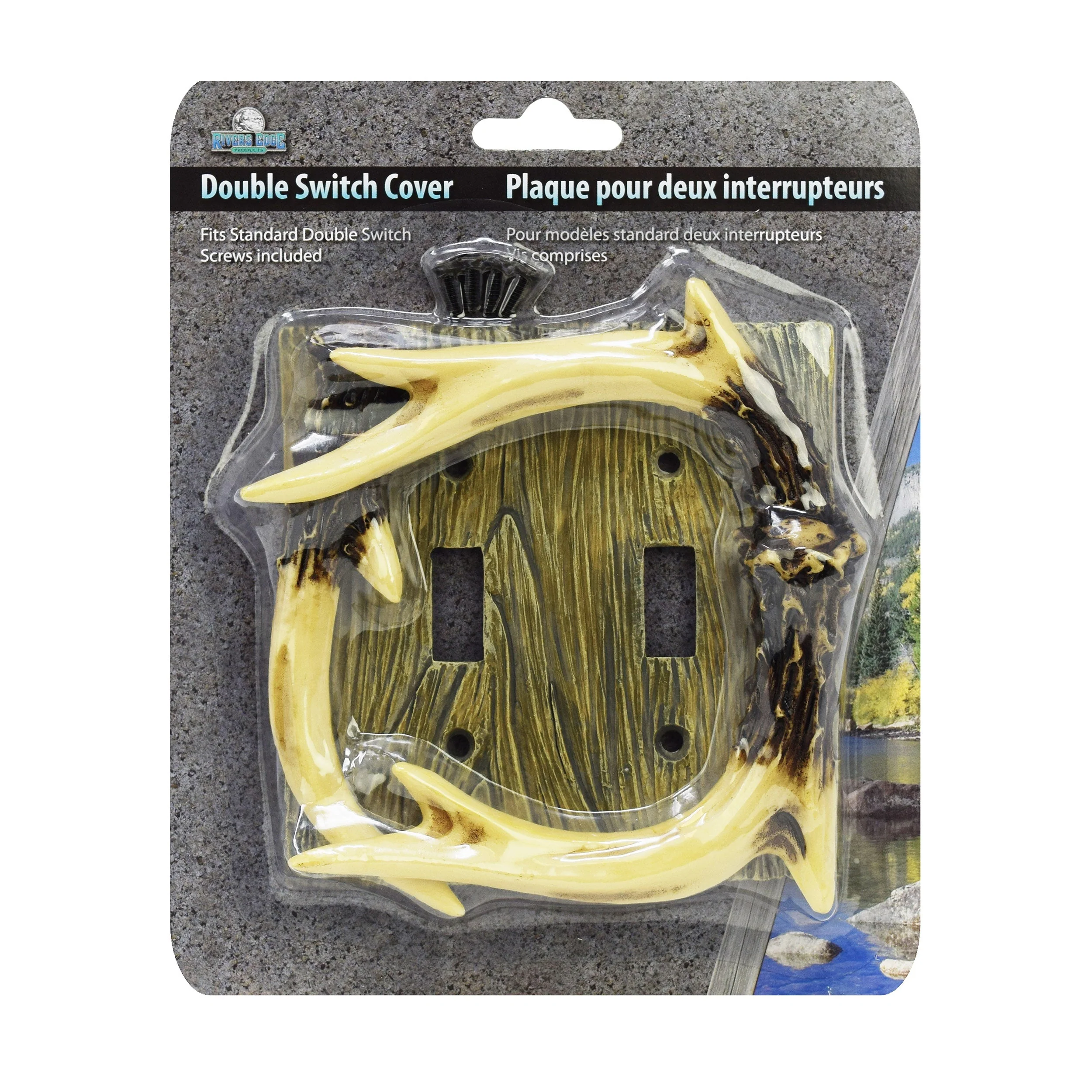 Electrical Cover Plate Double Switch-Antler - Image 2