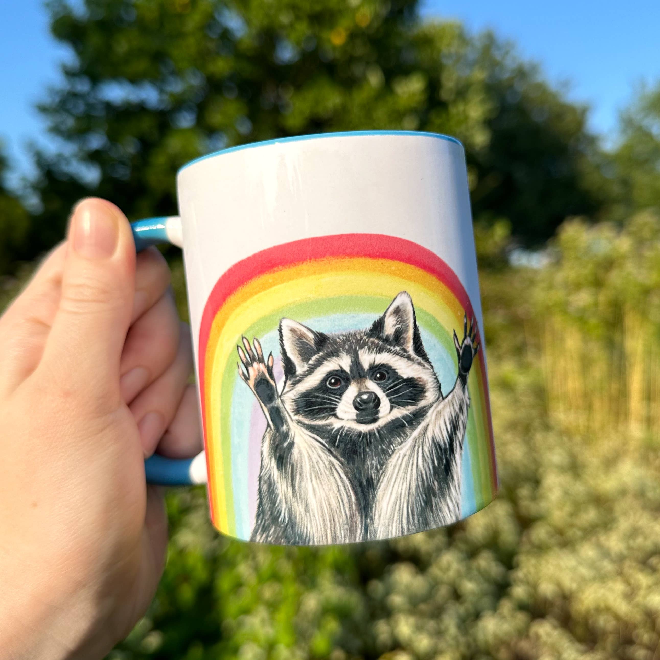 Rainbow Raccoon Pride Mug - Image 1