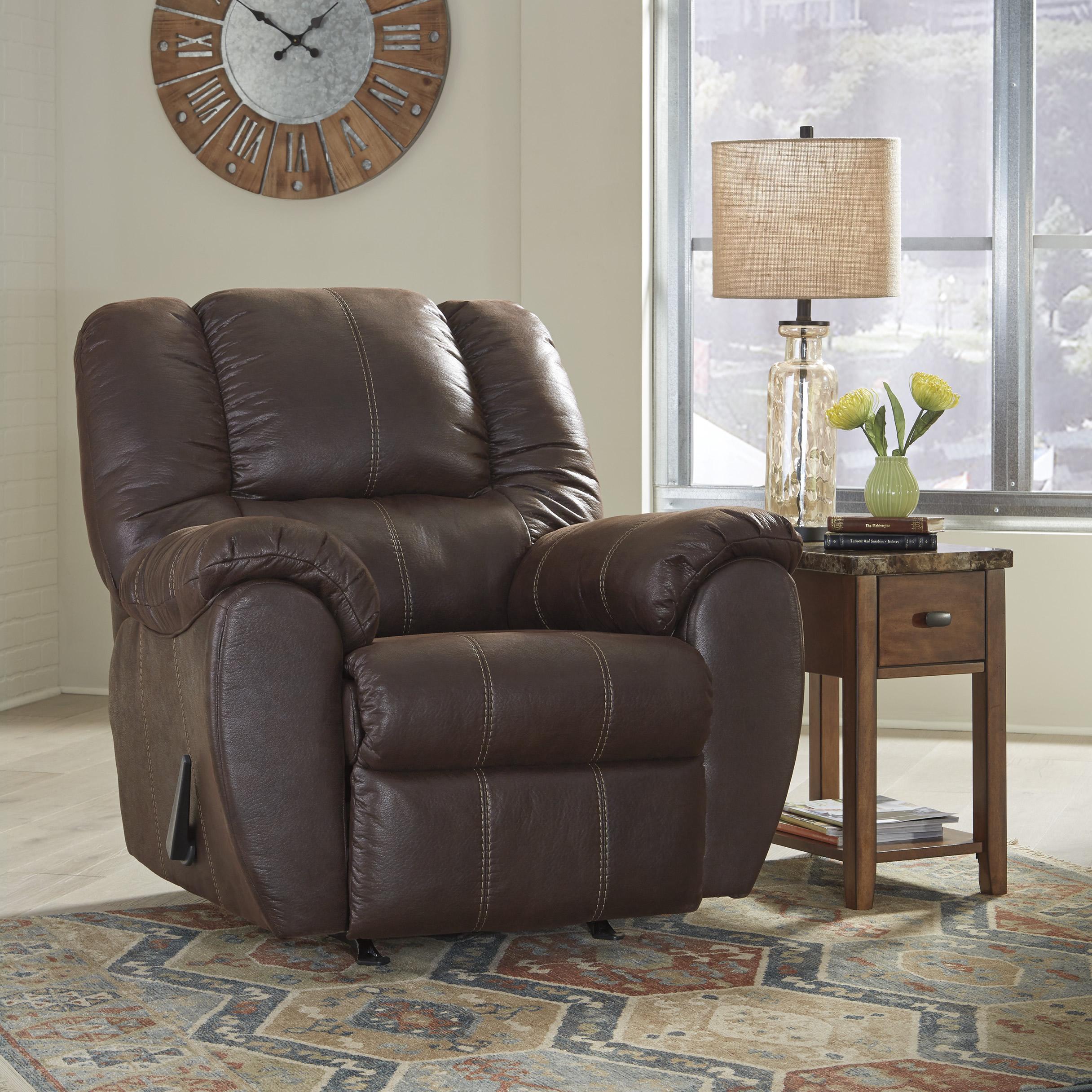 Signature Design by Ashley McGann Rocker Leather Look Recliner 1030125 - Image 3