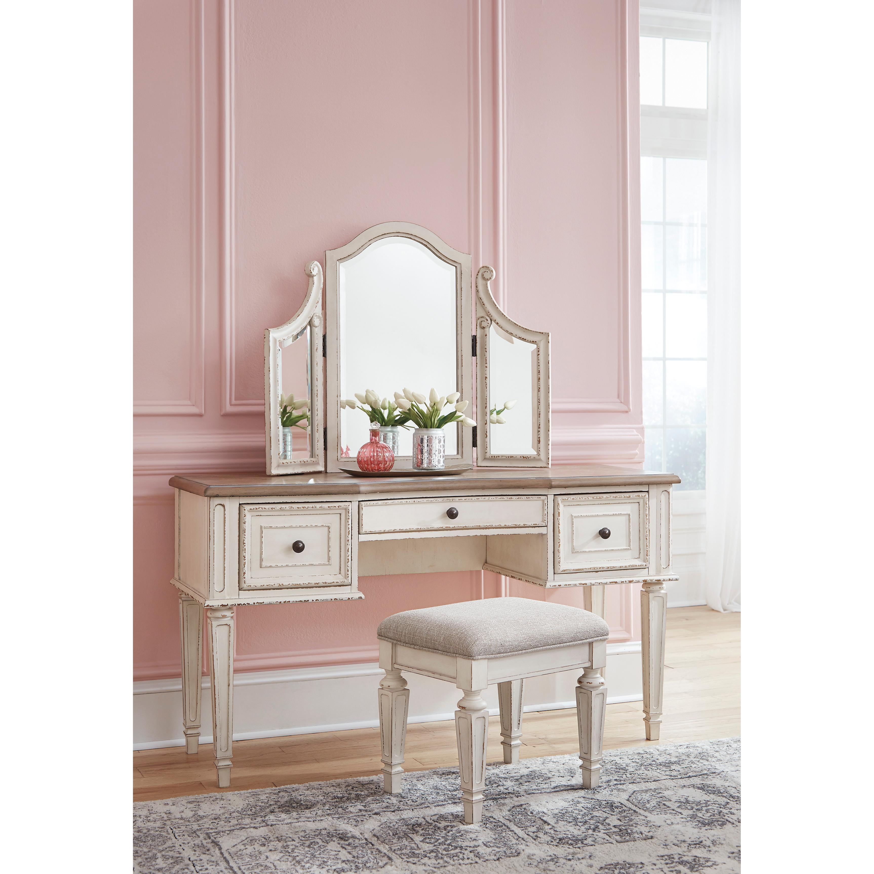 Signature Design by Ashley Realyn 3-Drawer Vanity Set B743-22 - Image 2