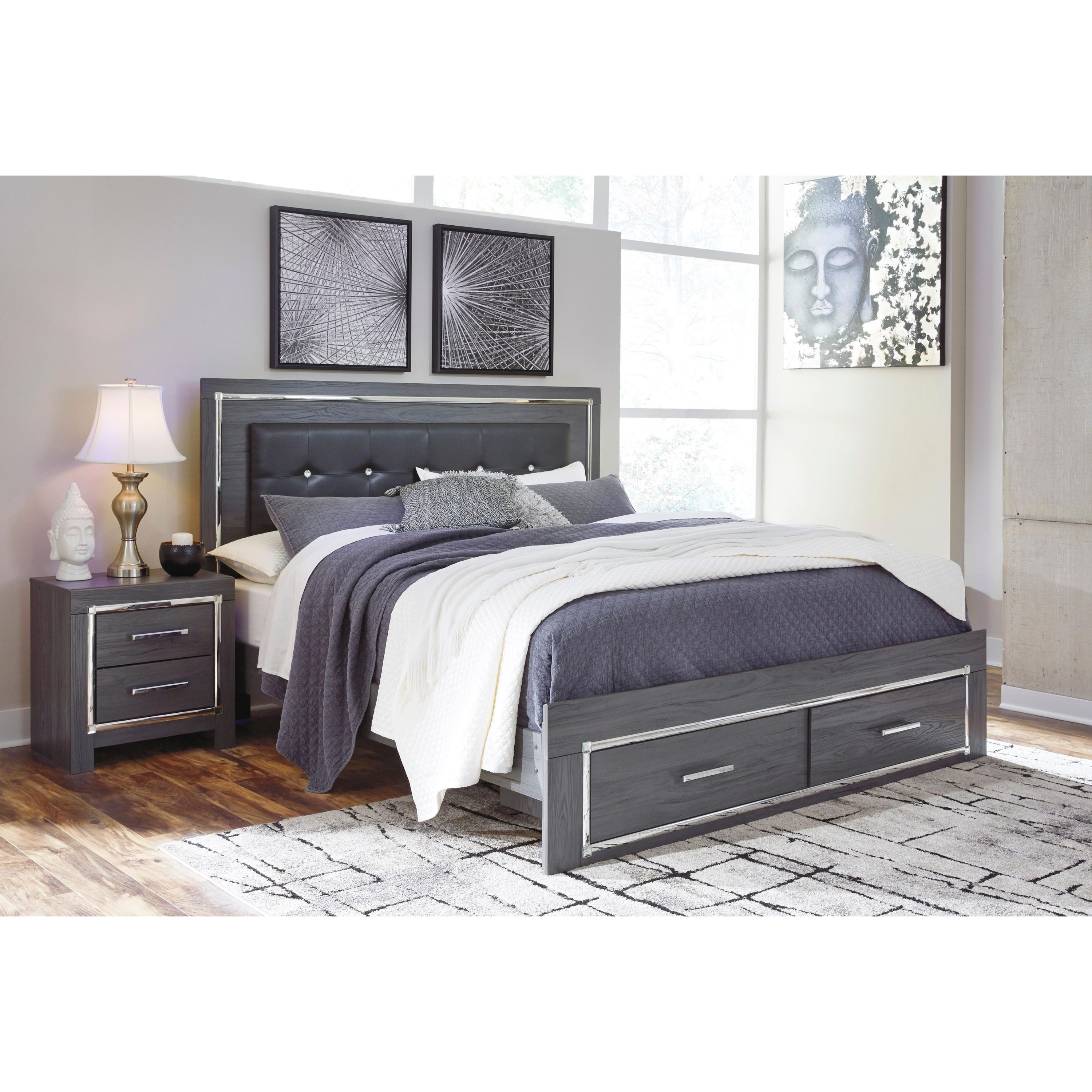 Signature Design by Ashley Lodanna King Panel Bed with Storage B214-58/B214-56S/B214-97 - Image 1
