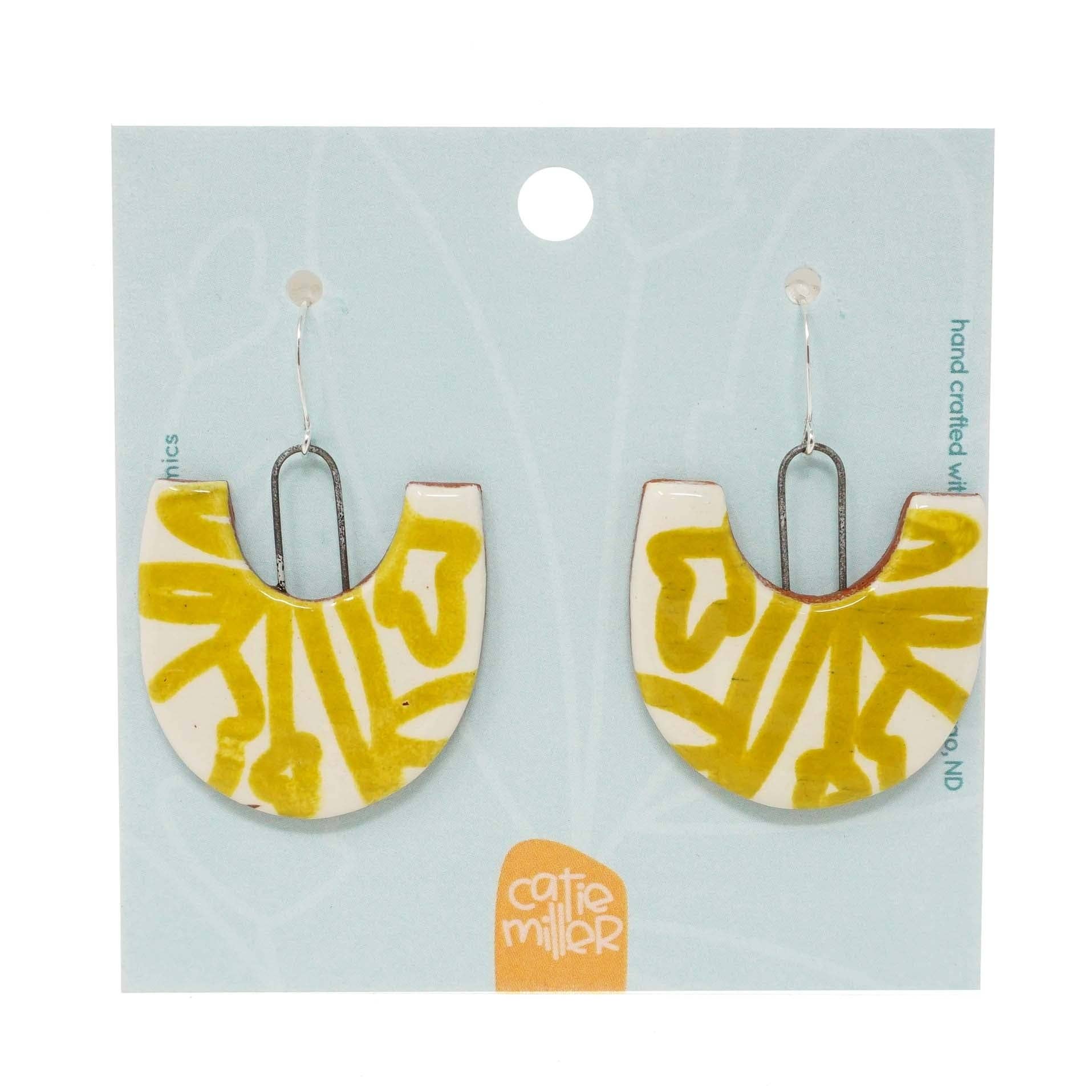 Bold Botanical Dangle Earrings - Image 2