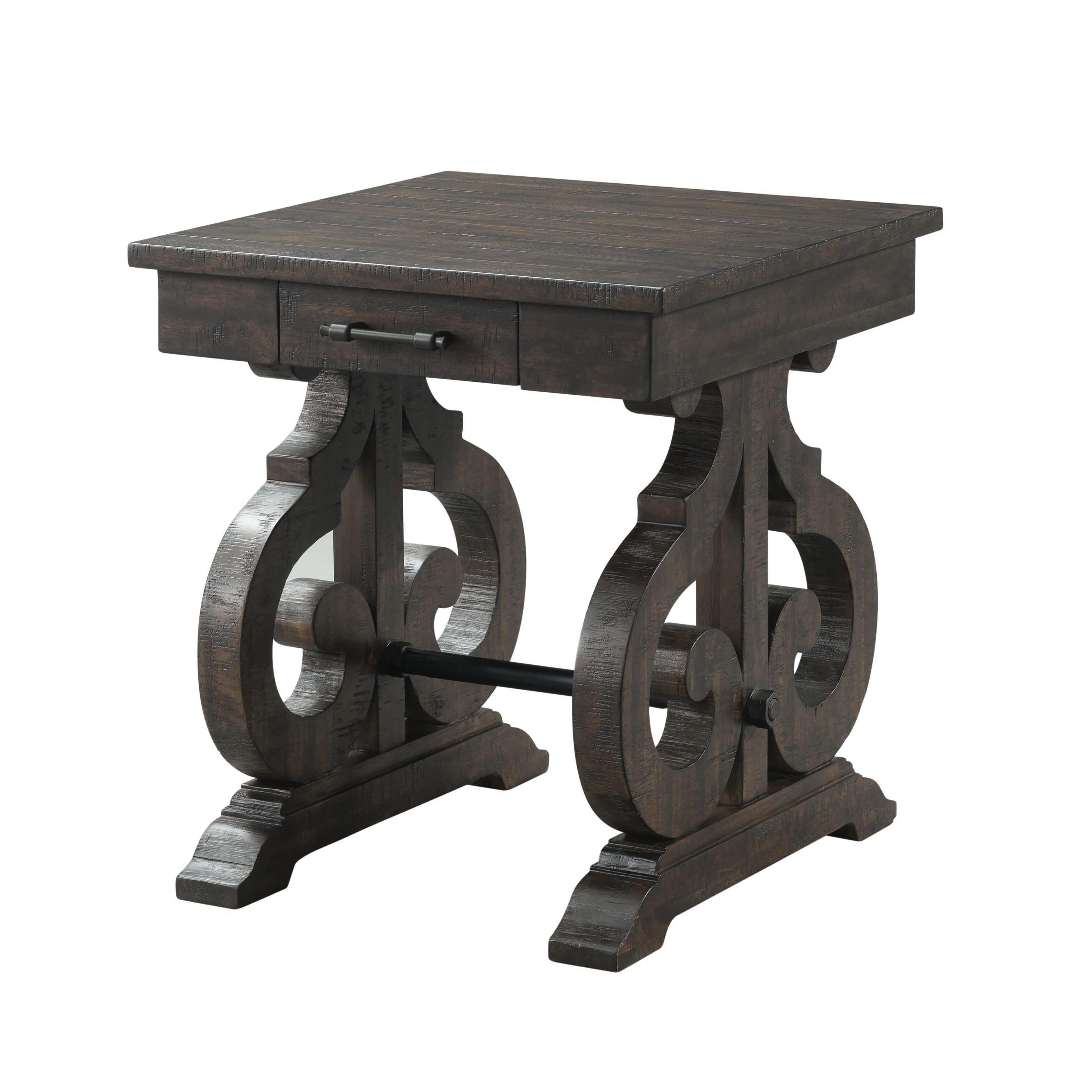 Elements International Stone End Table TST100ST - Image 1