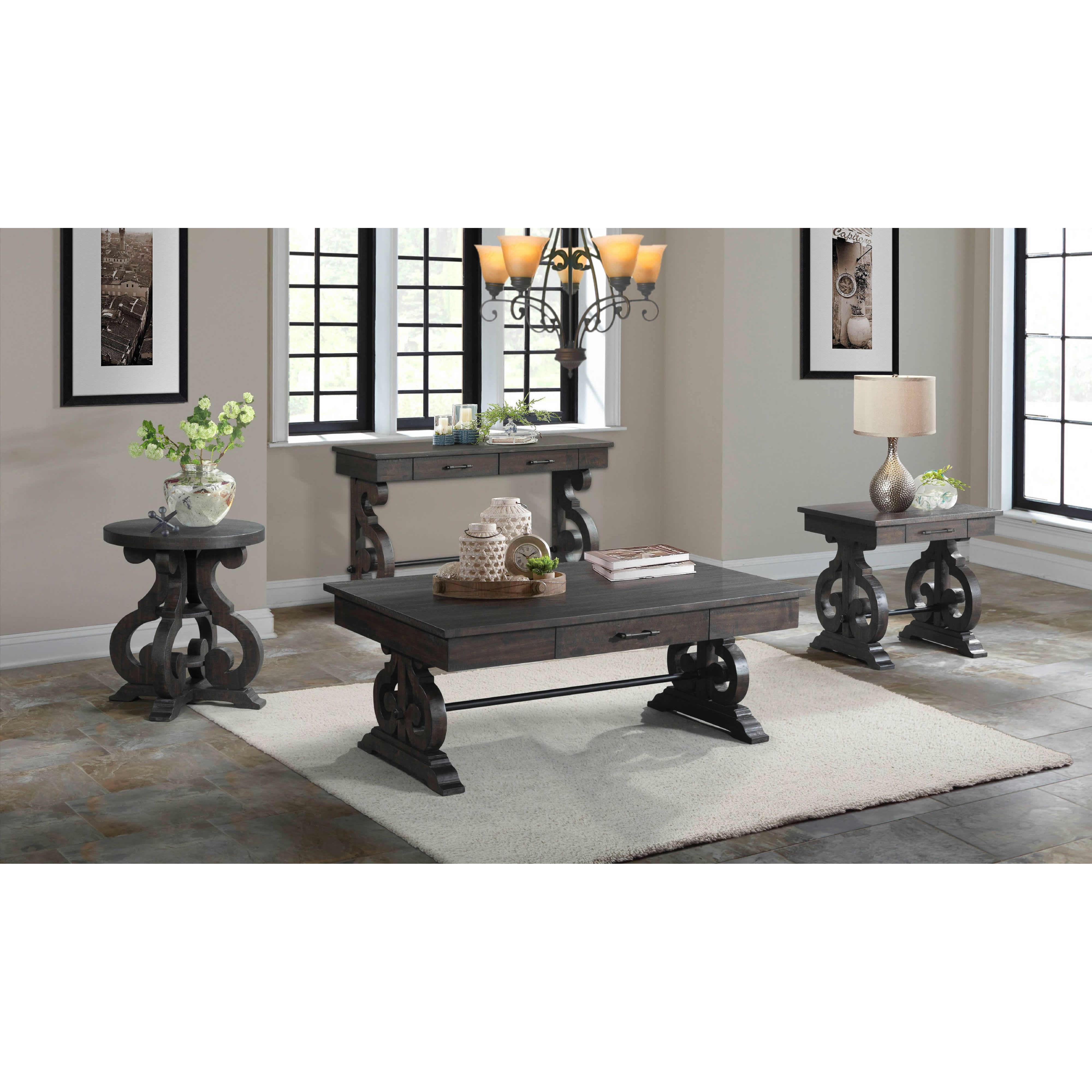 Elements International Stone End Table TST100ST - Image 3