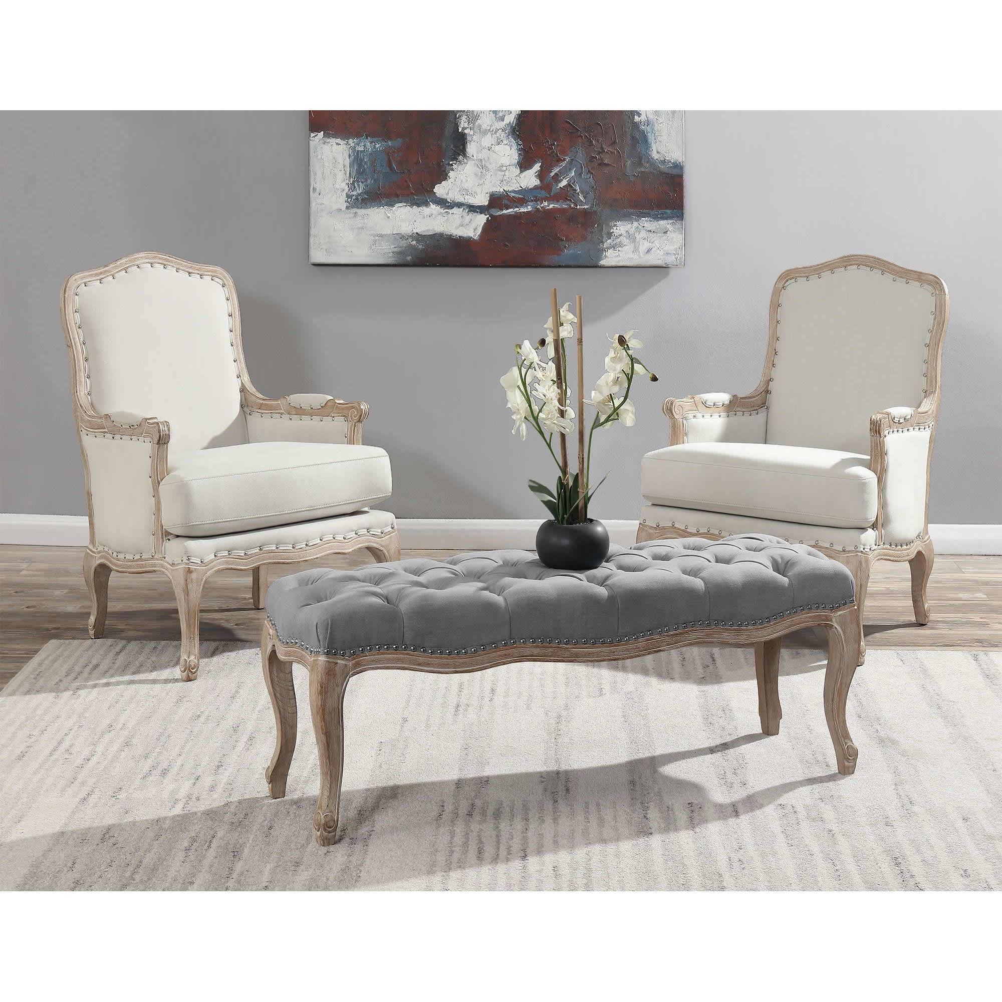 Elements International Artesia Stationary Fabric Accent Chair UAZ540100G - Image 2