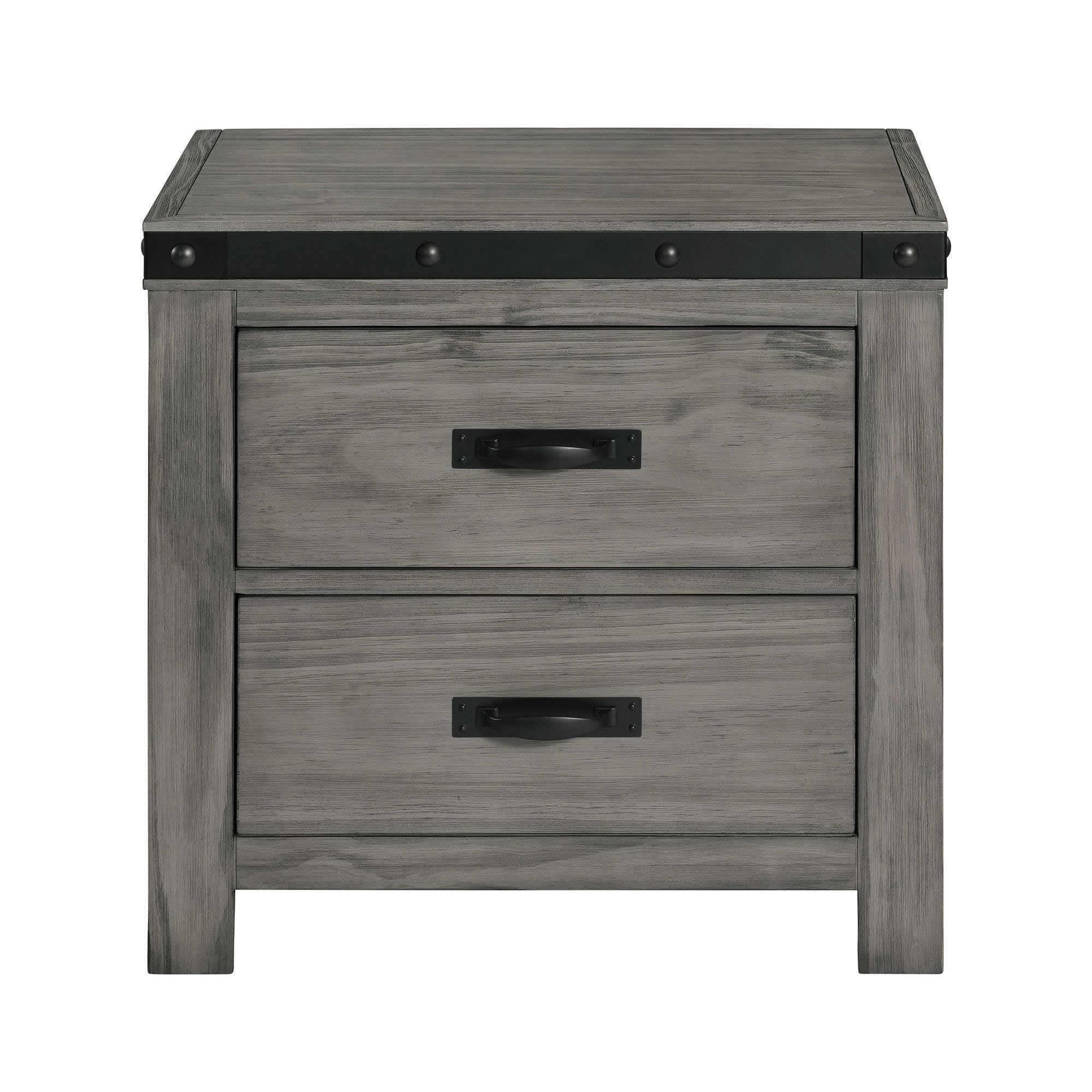 Elements International Wade 2-Drawer Nightstand WE600NS - Image 1