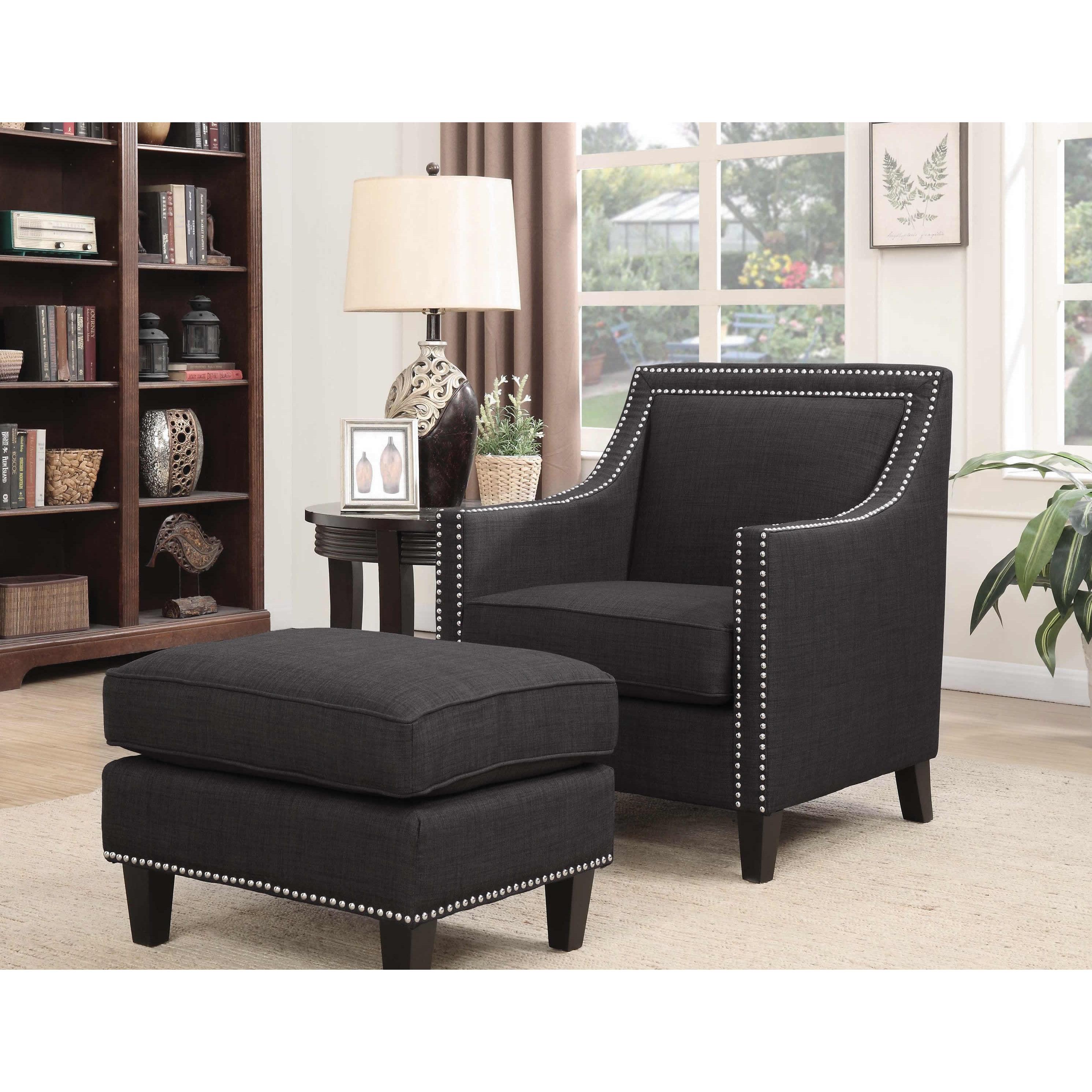 Elements International Erica Stationary Fabric Accent Chair UER090100CA - Image 2