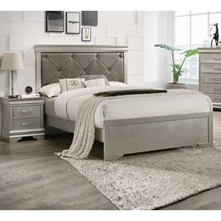 Crown Mark Amalia Queen Upholstered Panel Bed B6910-Q-HBFB/B6910-KQ-RAIL - Image 1