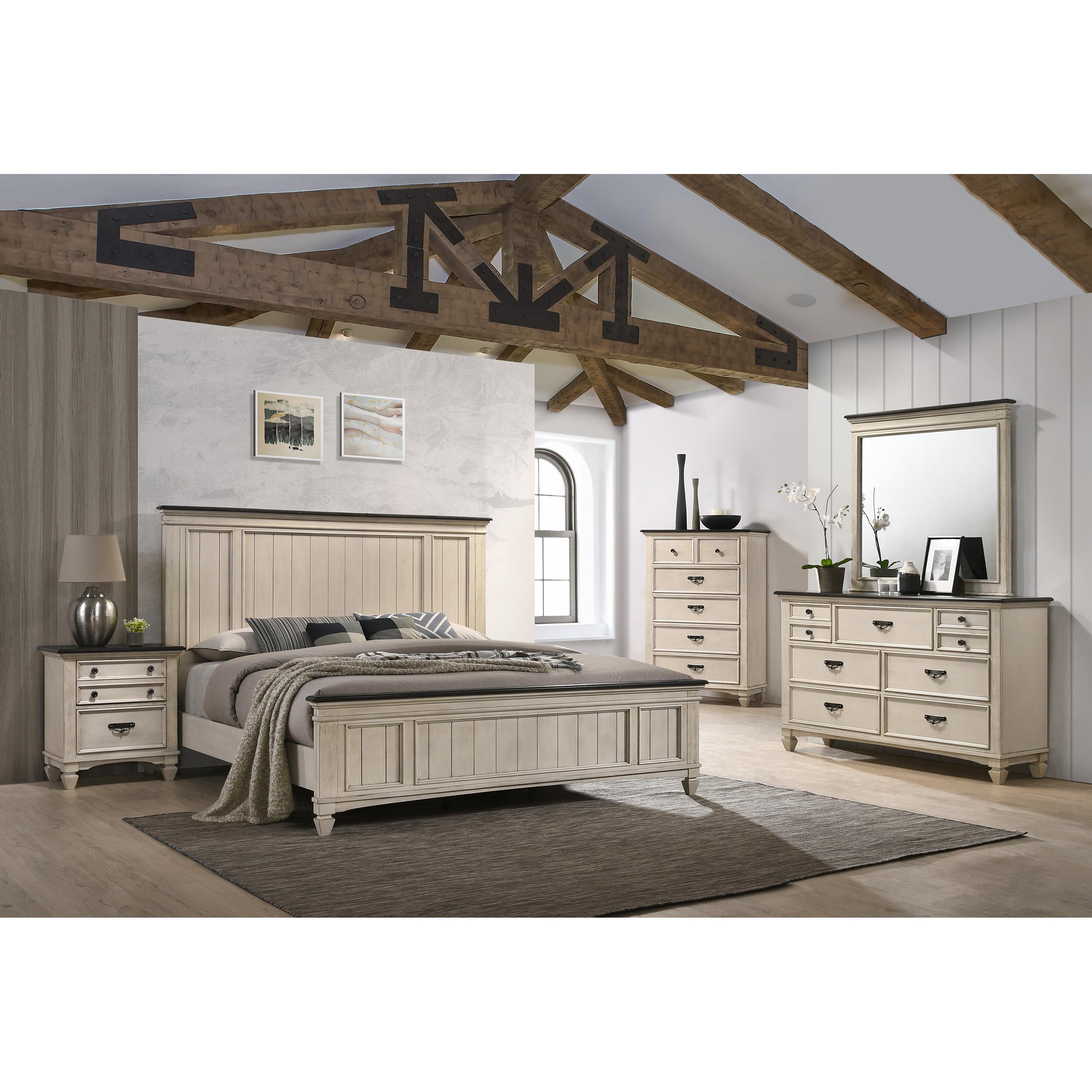 Crown Mark Sawyer Queen Panel Bed B9100-Q-HBFB/B9100-KQ-RAIL - Image 2