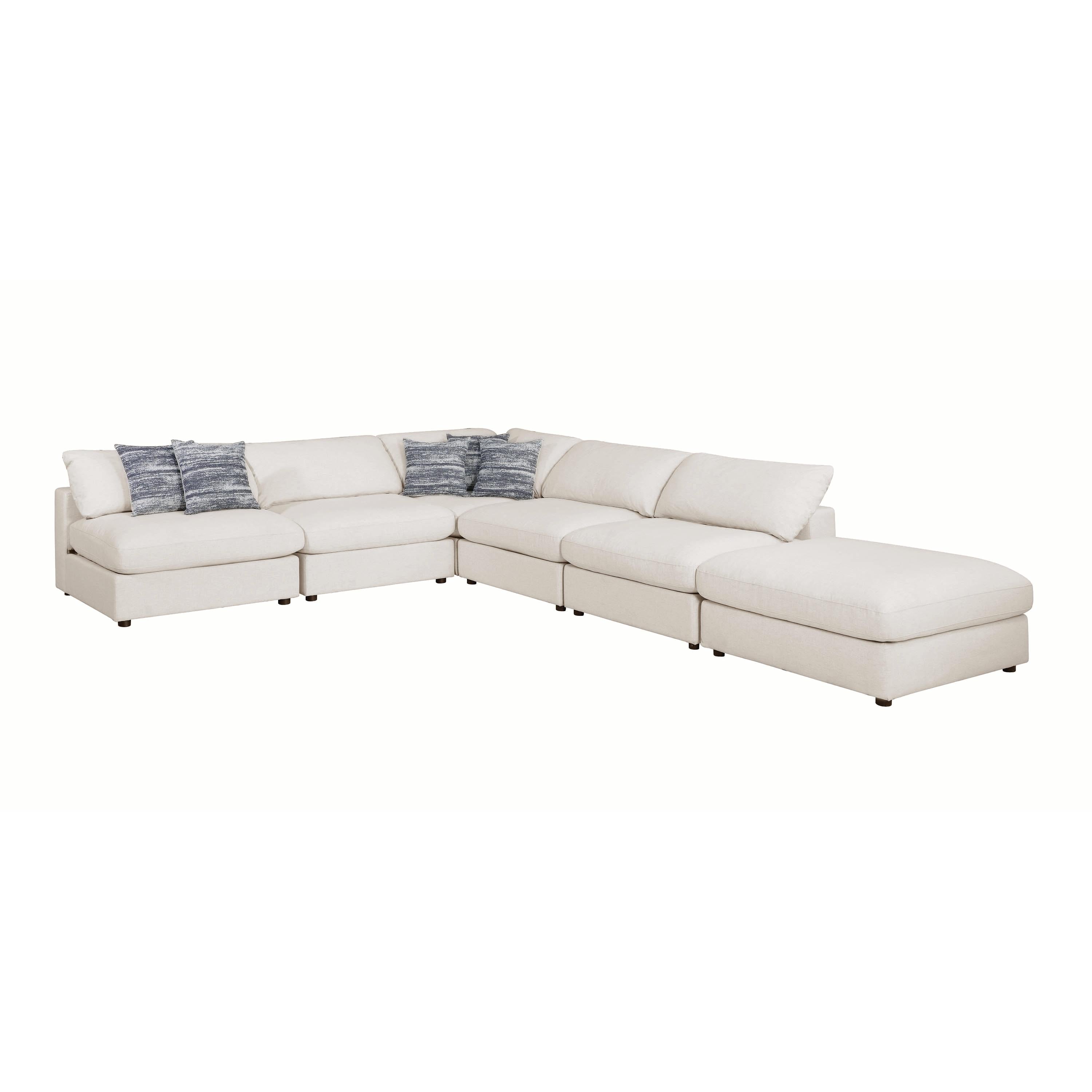 Coaster Furniture Serene Fabric 6 pc Sectional 551321/551321/551322/551321/551321/551323 - Image 1
