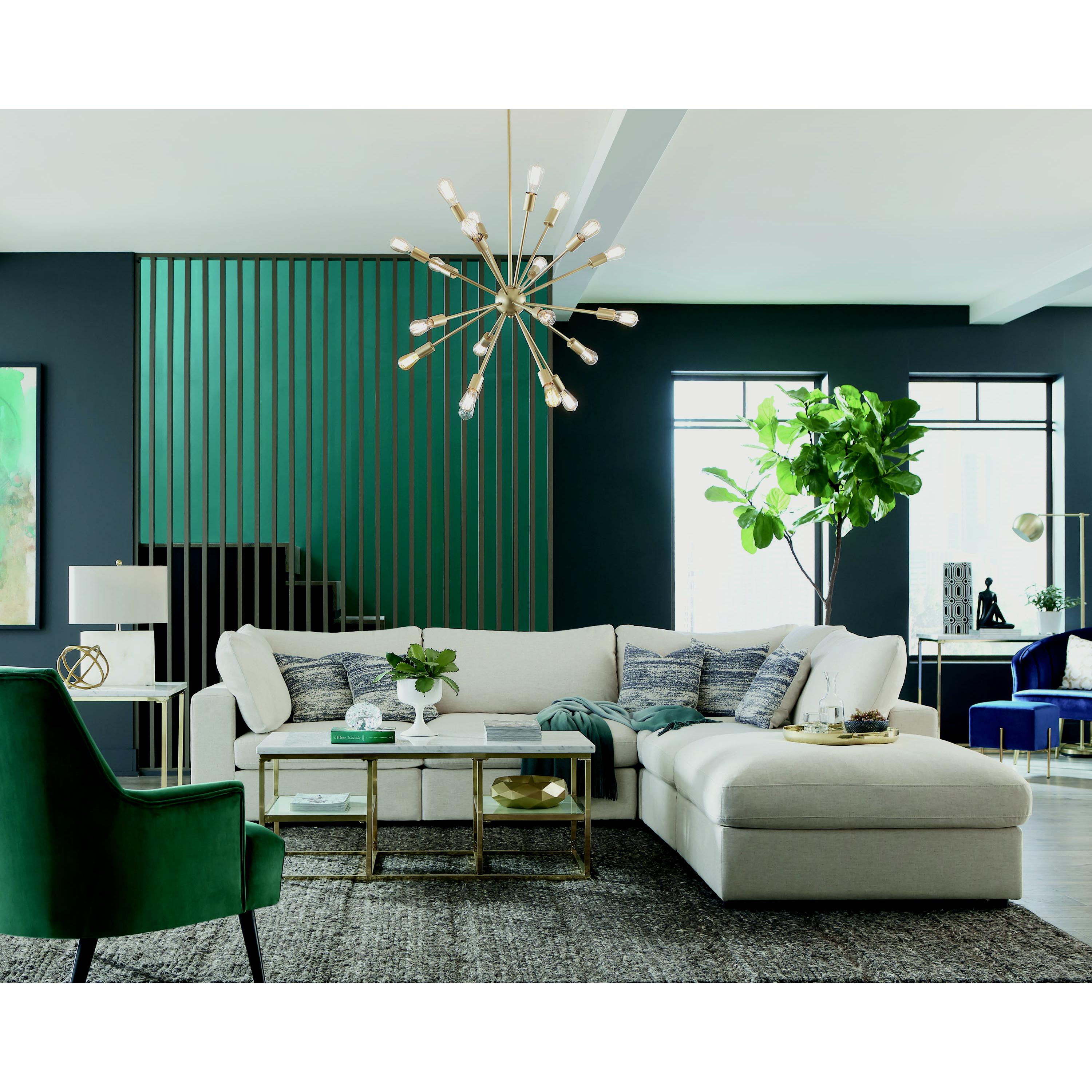 Coaster Furniture Serene Fabric 6 pc Sectional 551321/551321/551322/551321/551321/551323 - Image 3