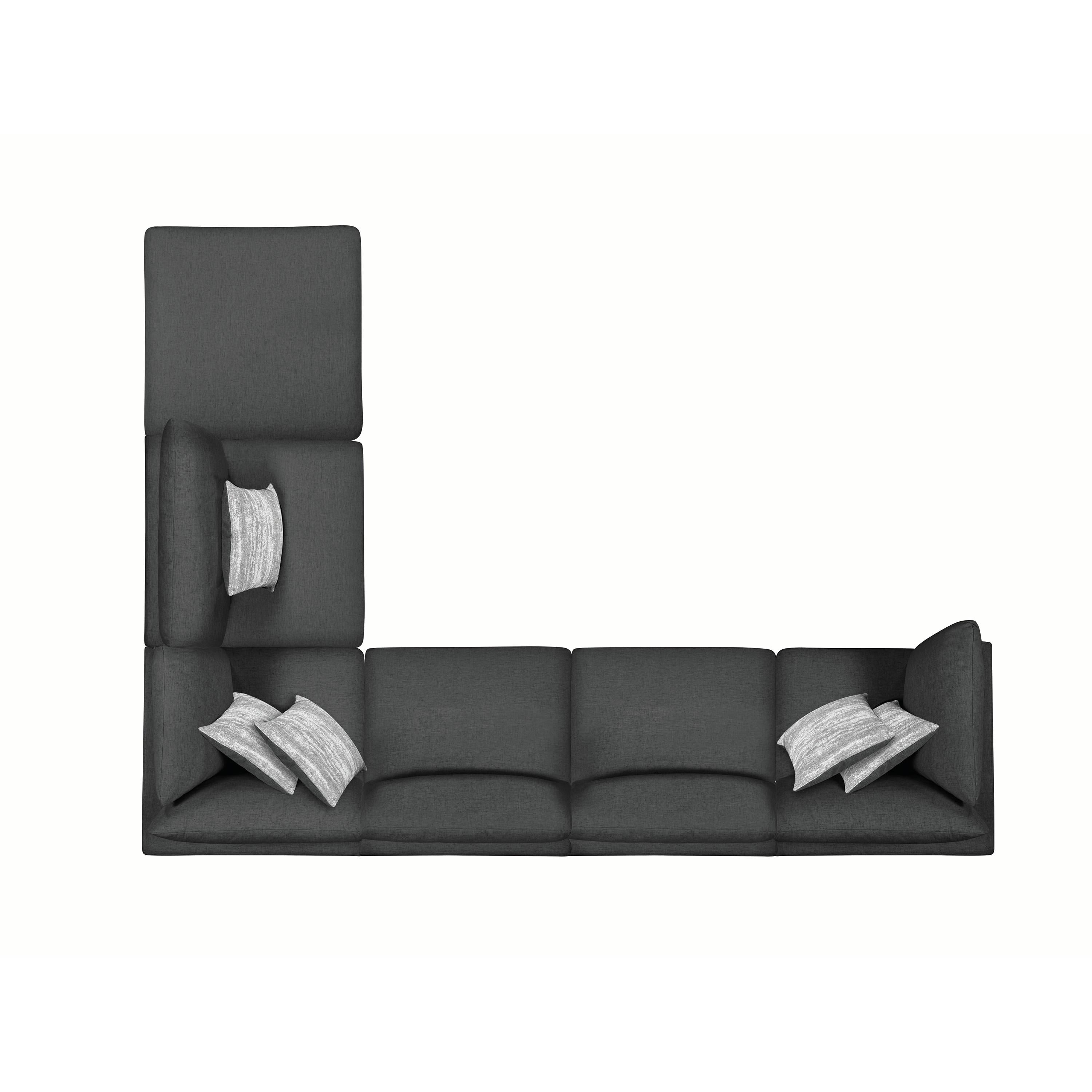 Coaster Furniture Serene Fabric 6 pc Sectional 551325/551324/551324/551325/551324/551326 - Image 2