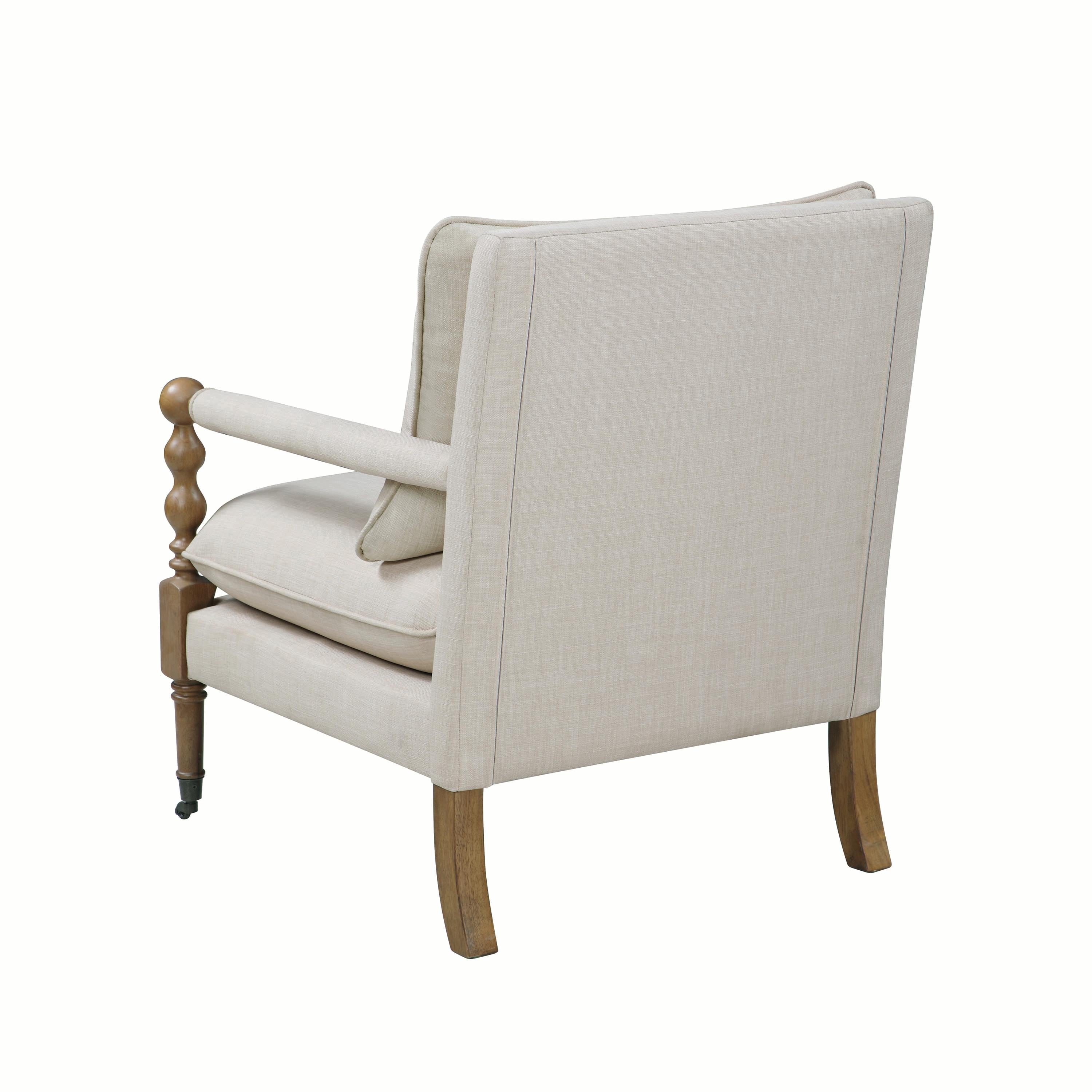 Coaster Furniture Dempsy 903058 Upholstered Accent Chair with Casters - Beige - Image 3