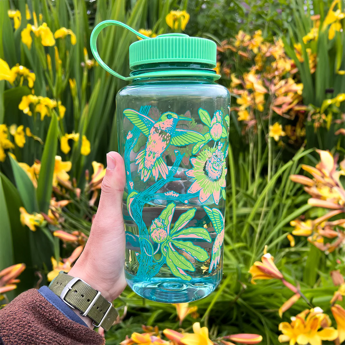 32oz Nalgene: Hummingbirds - Image 2